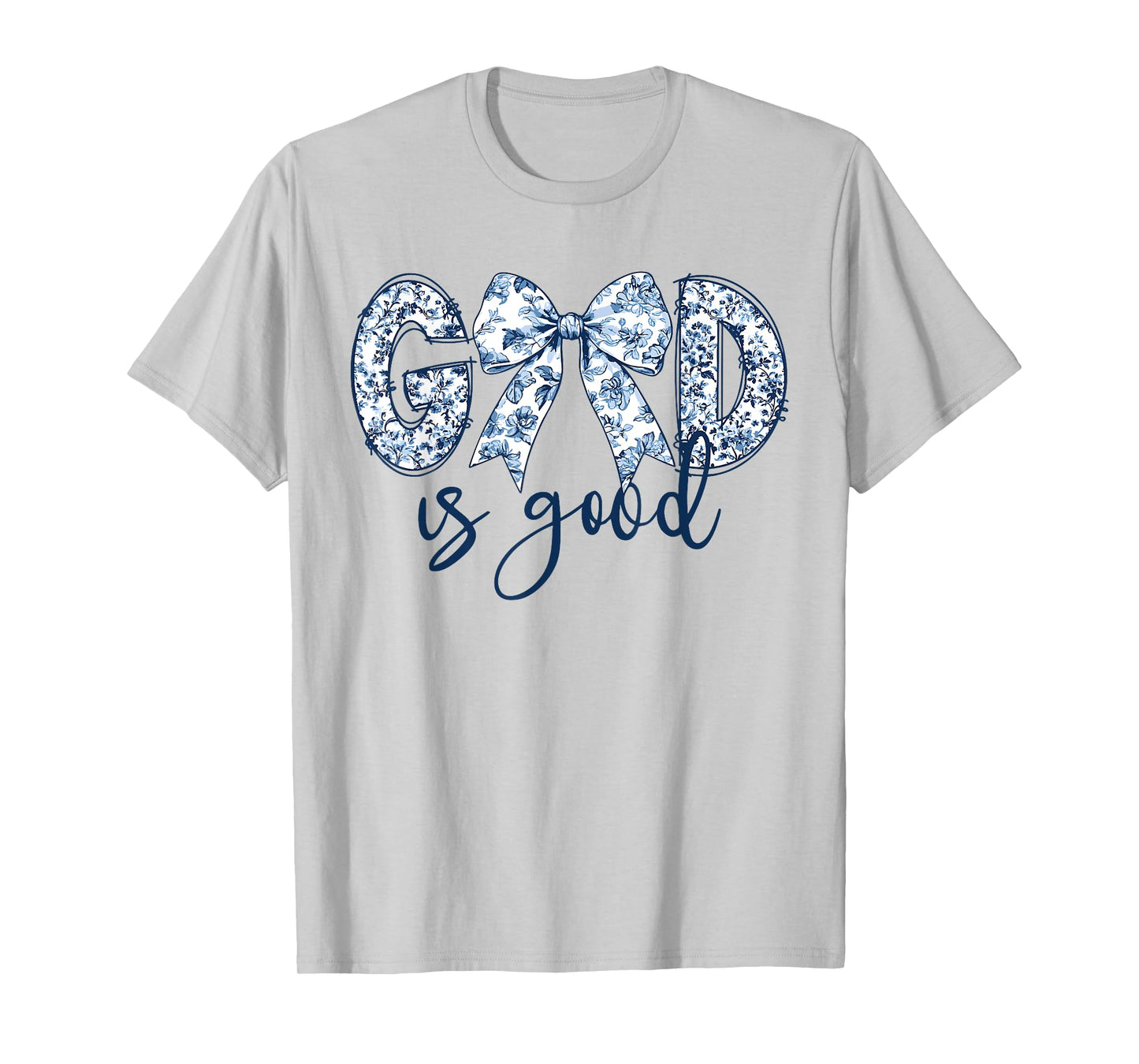 God is Good Floral Bow Christian Faith Religious T-Shirt