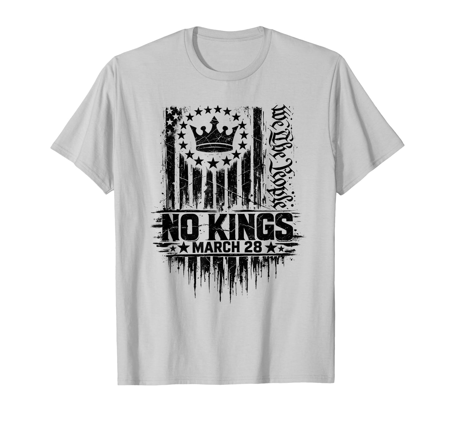 Vintage No King March 28 No King Day T-Shirt - T-Shirt | Ash