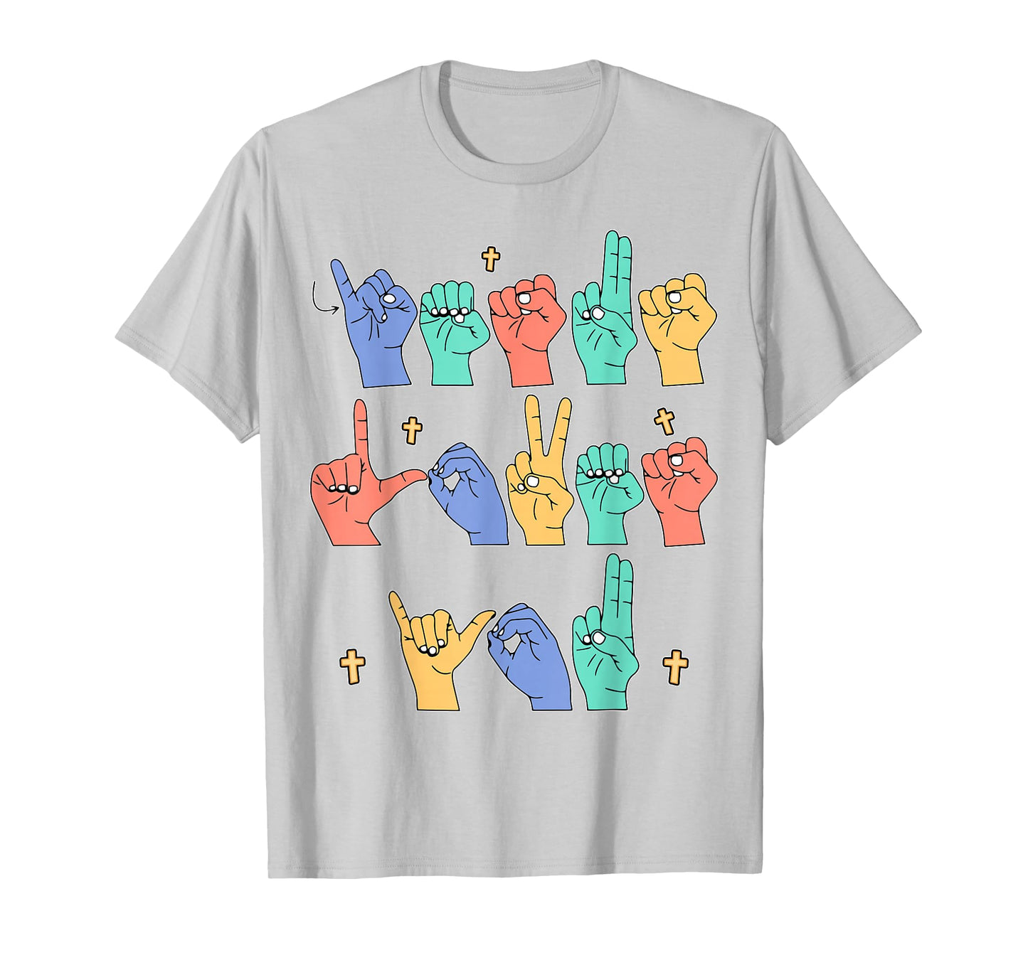 Jesus Loves You ASL Christian Jesus Toddler I Sign Language T-Shirt