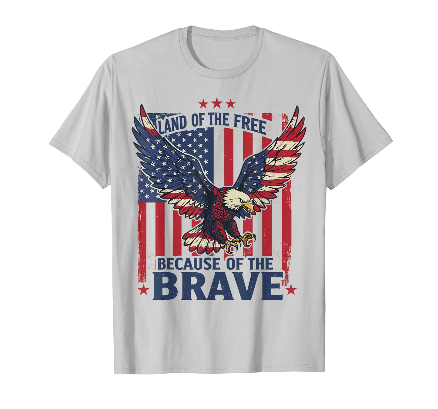 America Eagle Land of the Free Because of the Brave T-Shirt