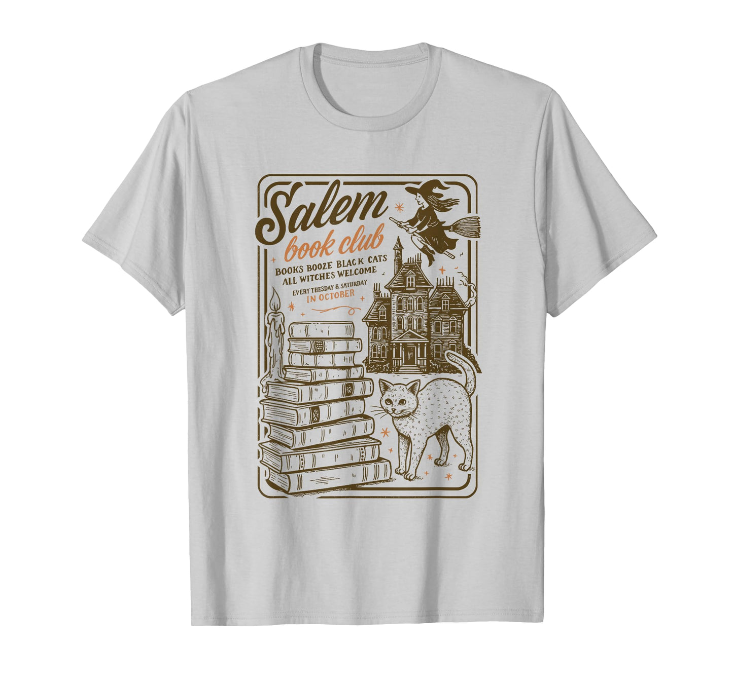 Salem Book Club Bookish Halloween Spooky Book Lover Outfit T-Shirt