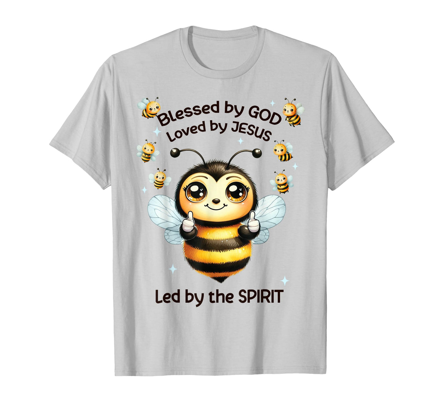 Christian Kids Blessed by God Loved by Jesus Bee Cute T-Shirt