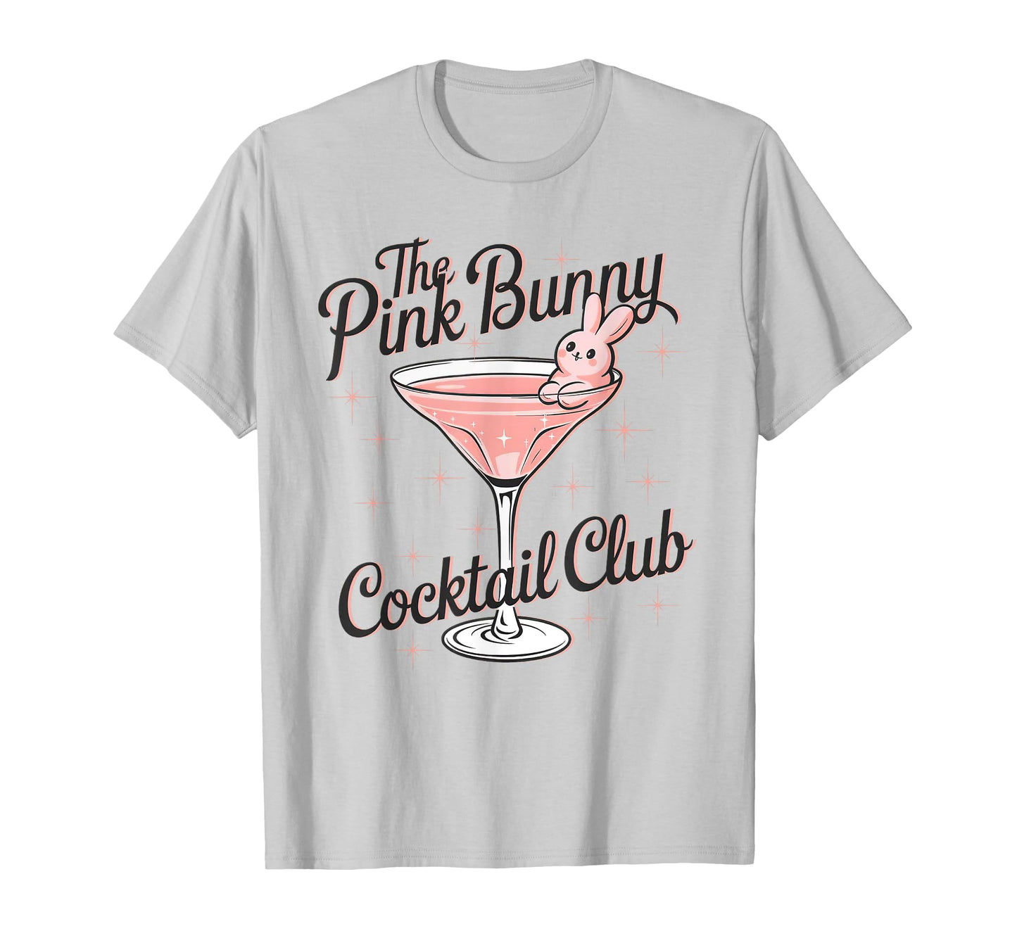 Pink Martini Easter Bunny Cocktail Social Club Happy Easter T-Shirt