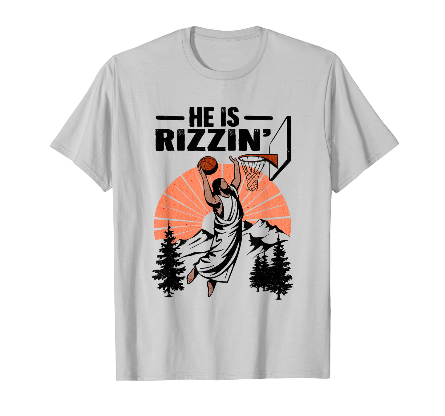 He is Rizzin Jesus Playing Football Game Day Sports Rizz T-Shirt