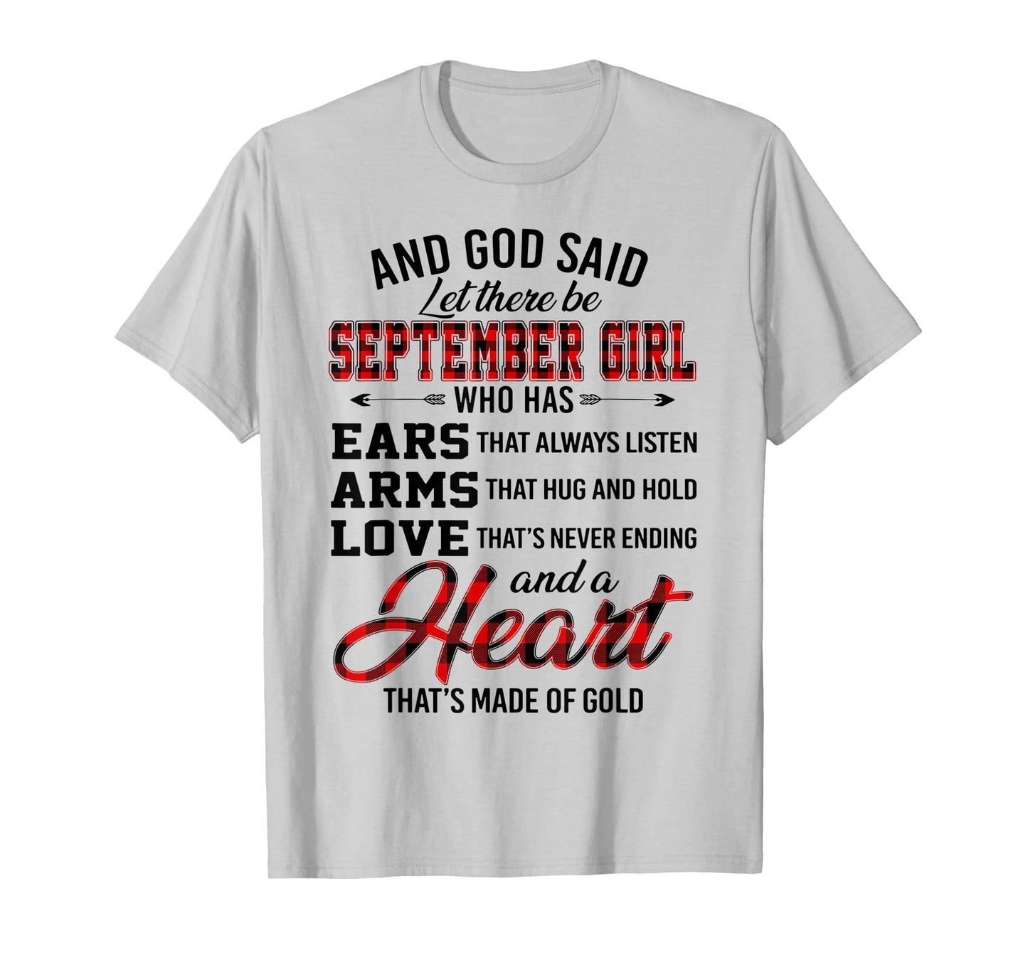 And God Said Let There Be September Girl Who Has Ears Arms T-Shirt