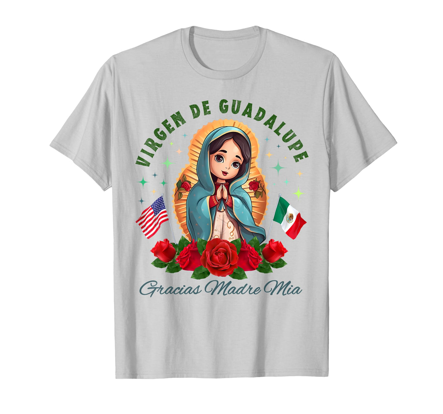Our Lady of Guadalupe Gracias Madre Mia Mexico for Kids T-Shirt
