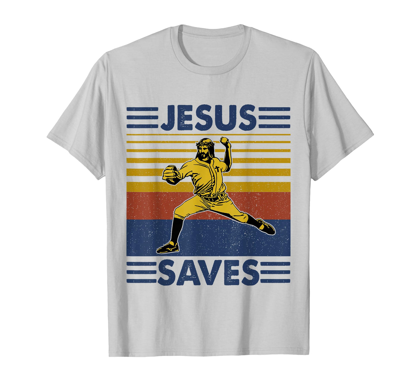 Jesus Save Funny Jesus Playing Baseball T-Shirt