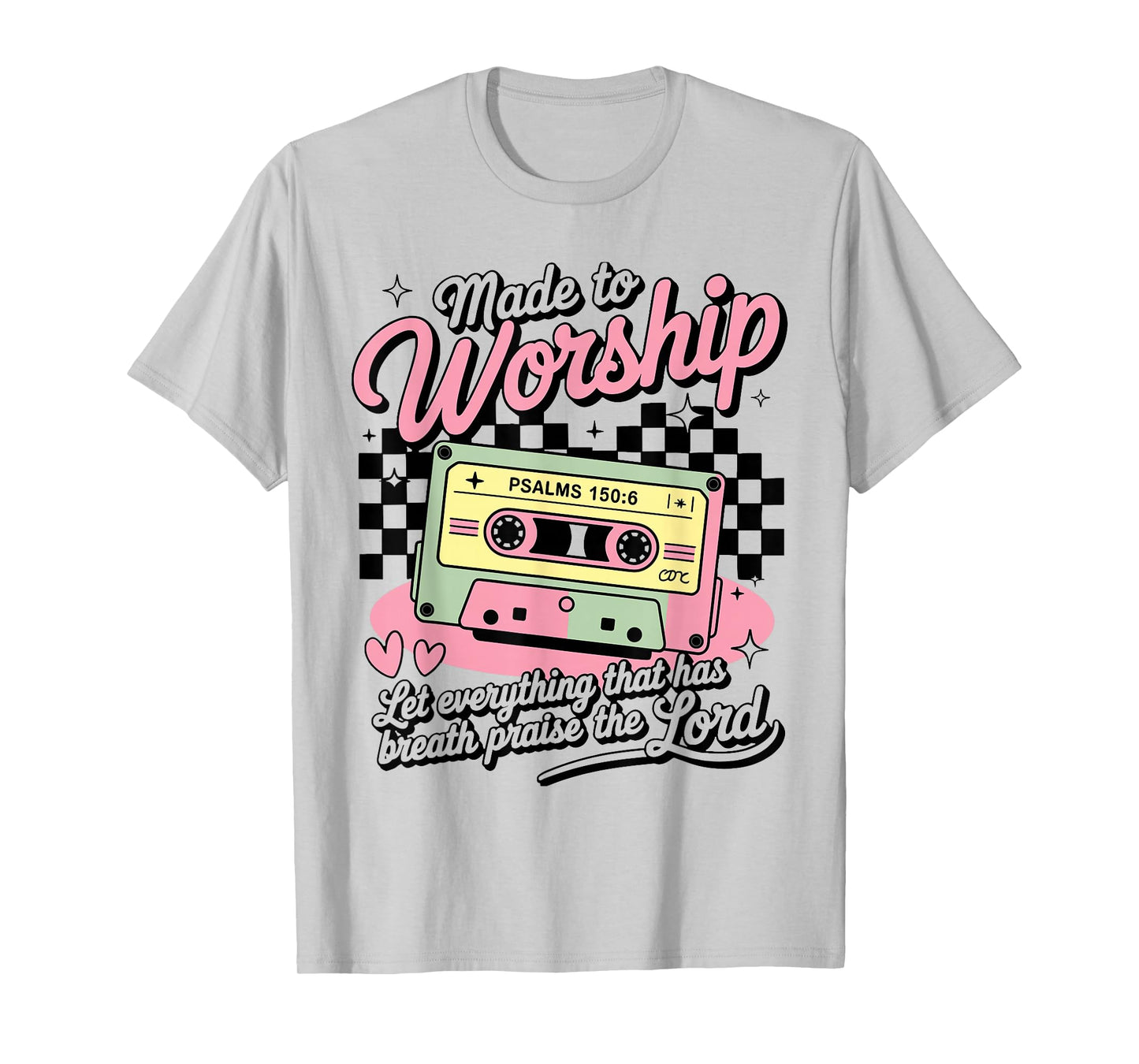 Retro Worship Cassette Psalm 150:6 Christian Praise Music T-Shirt