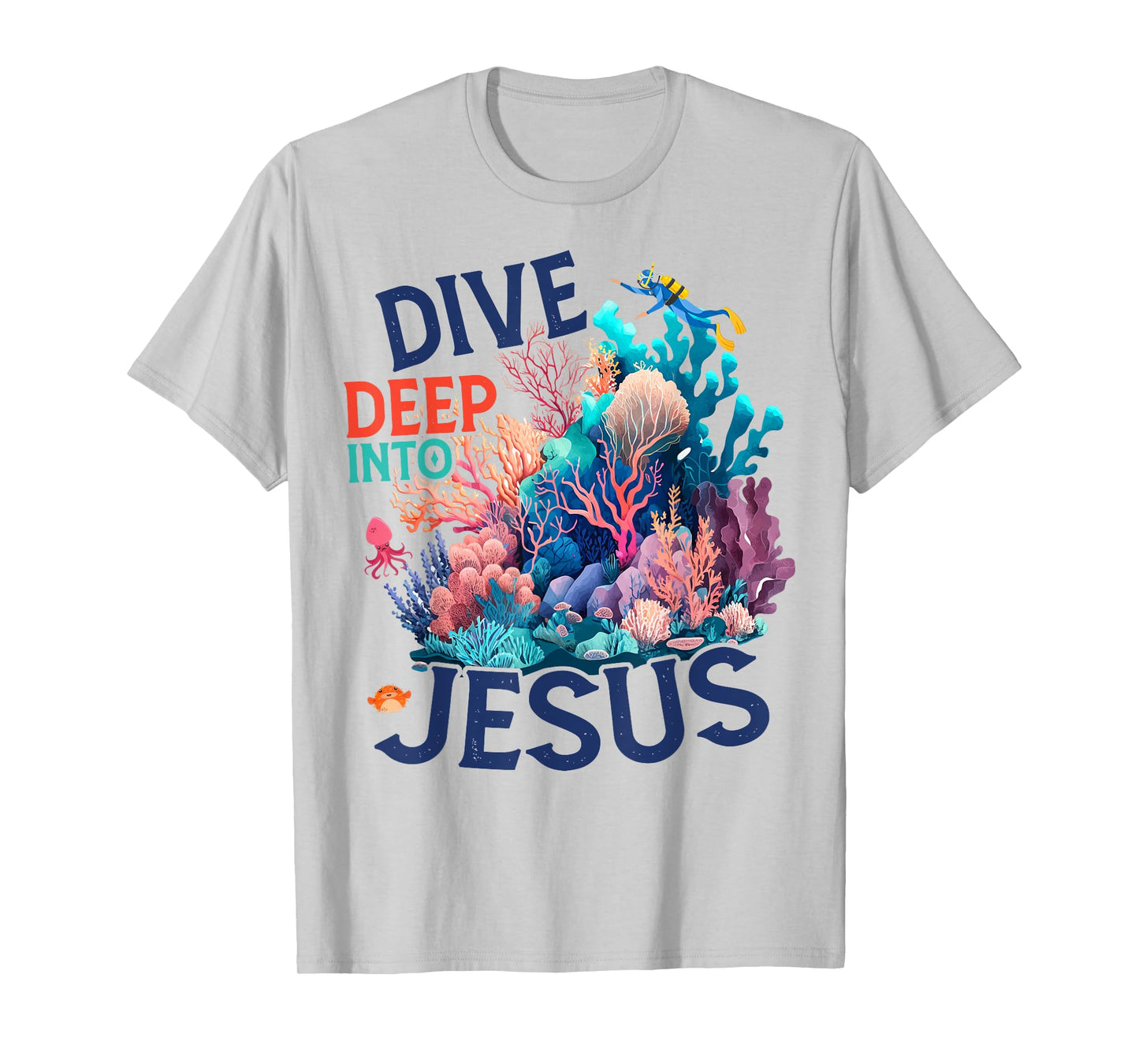 Dive Deep Into Scuba VBS 2024 Bible School Jesus Christian T-Shirt
