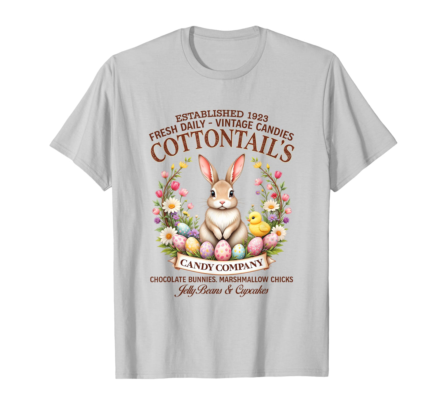 Cottontail’s Candy Co. Vintage Easter Bunny Easter Day T-Shirt
