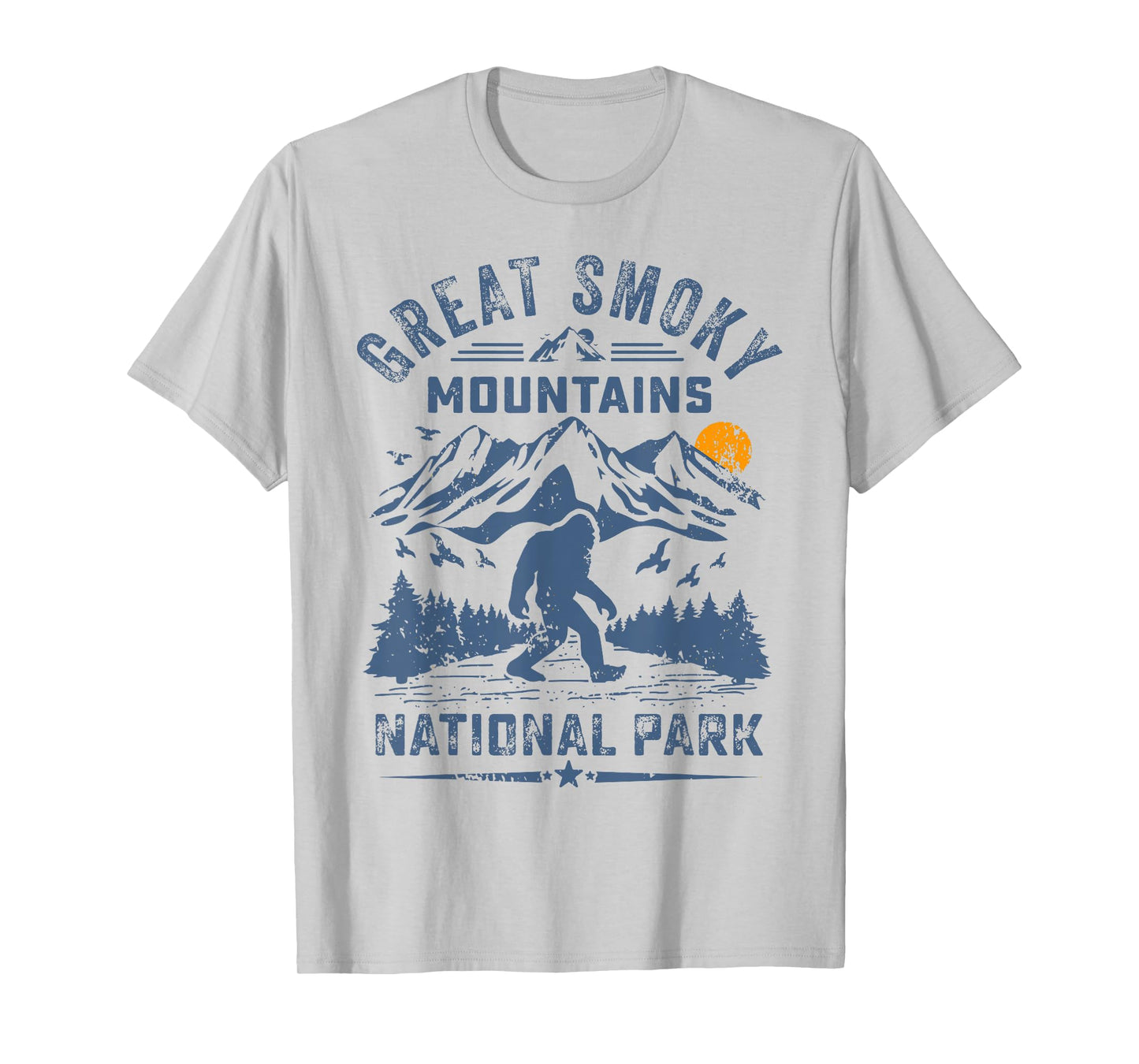 Great Smoky Mountains National Park Sunset Bigfoot Sasquatch T-Shirt