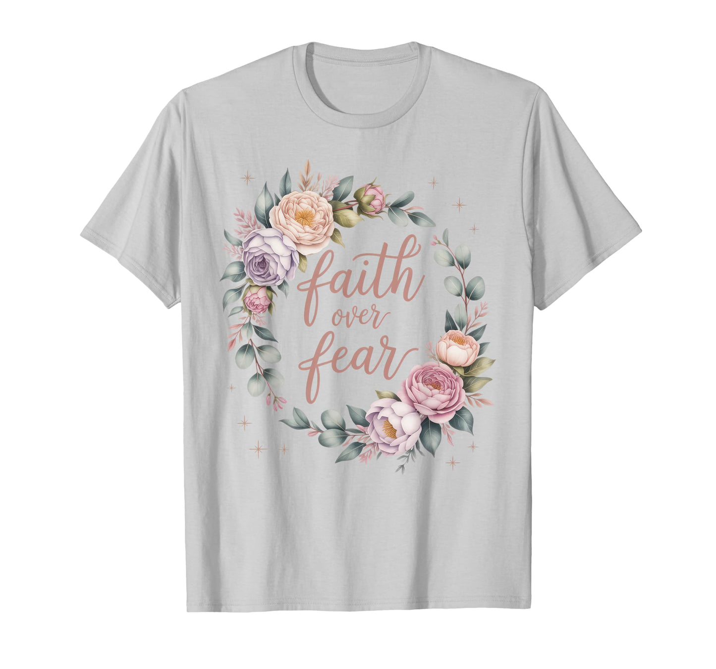 Faith Over Fear Shirts For Women Inspirational Christian T-Shirt