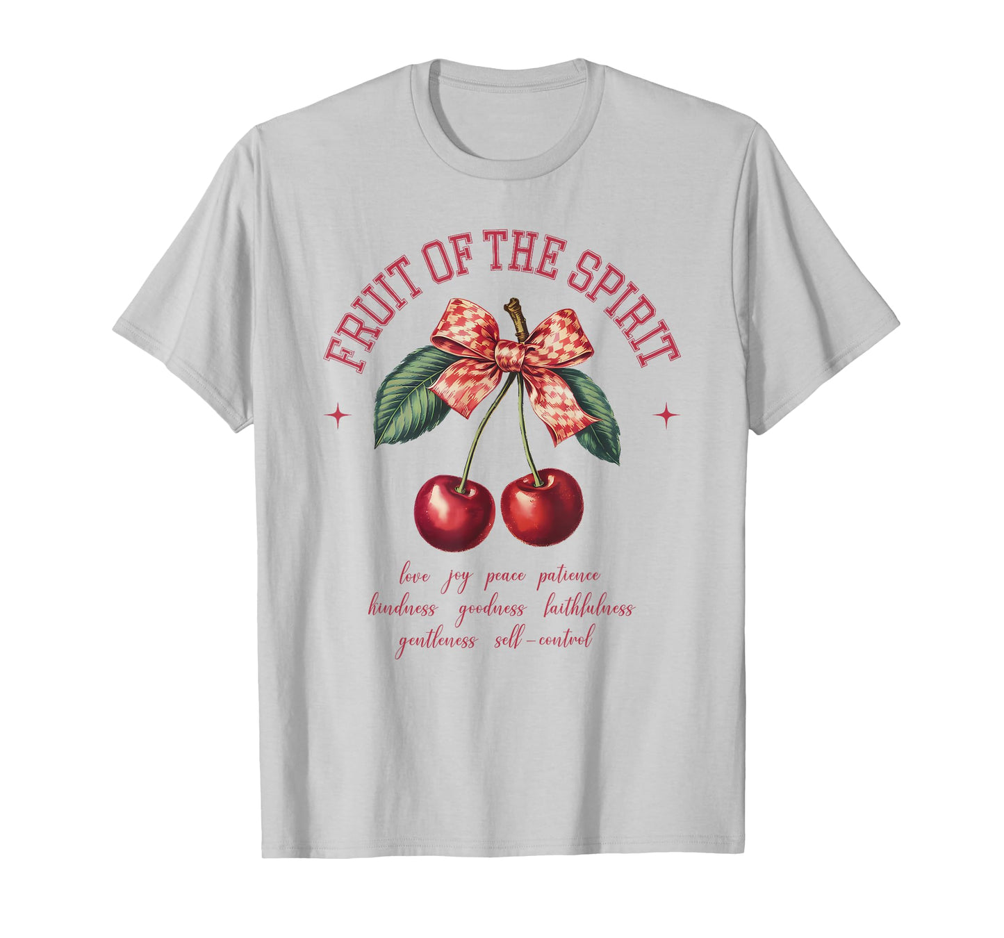 Fruit Of The Spirit Chrisitan Vintage Bible Verse Cherries T-Shirt