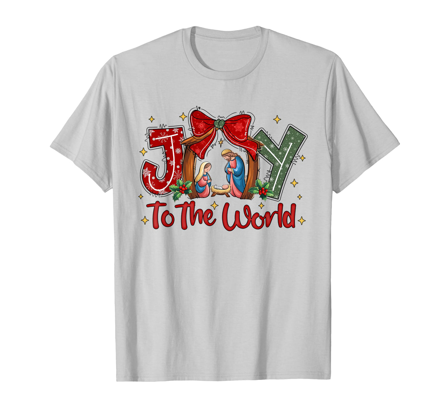 Joy To The World Christian Christmas Coquette Oh Holy Night T-Shirt