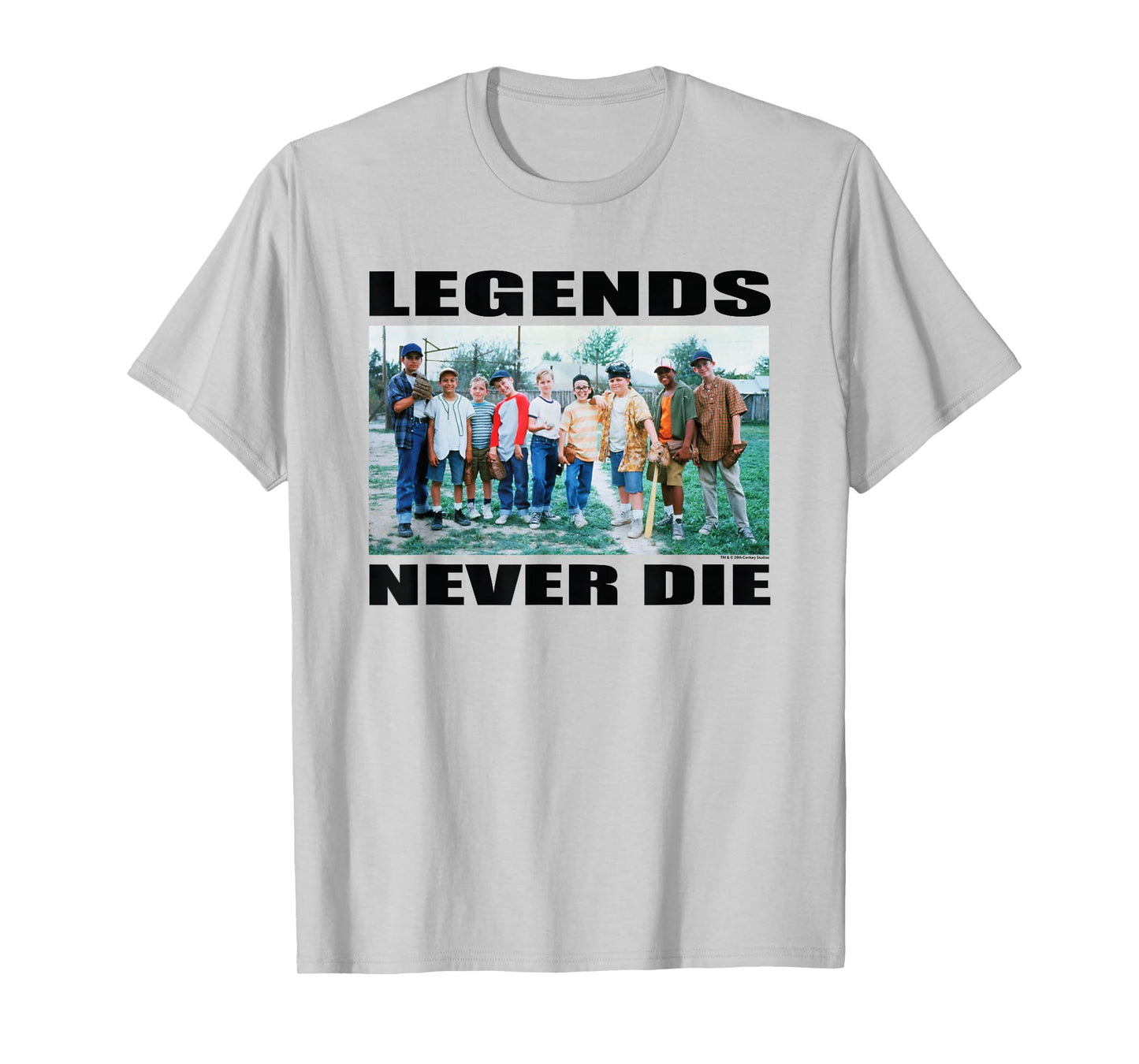 The Sandlot "Legends Never Die" Quote Official 1993 Movie T-Shirt