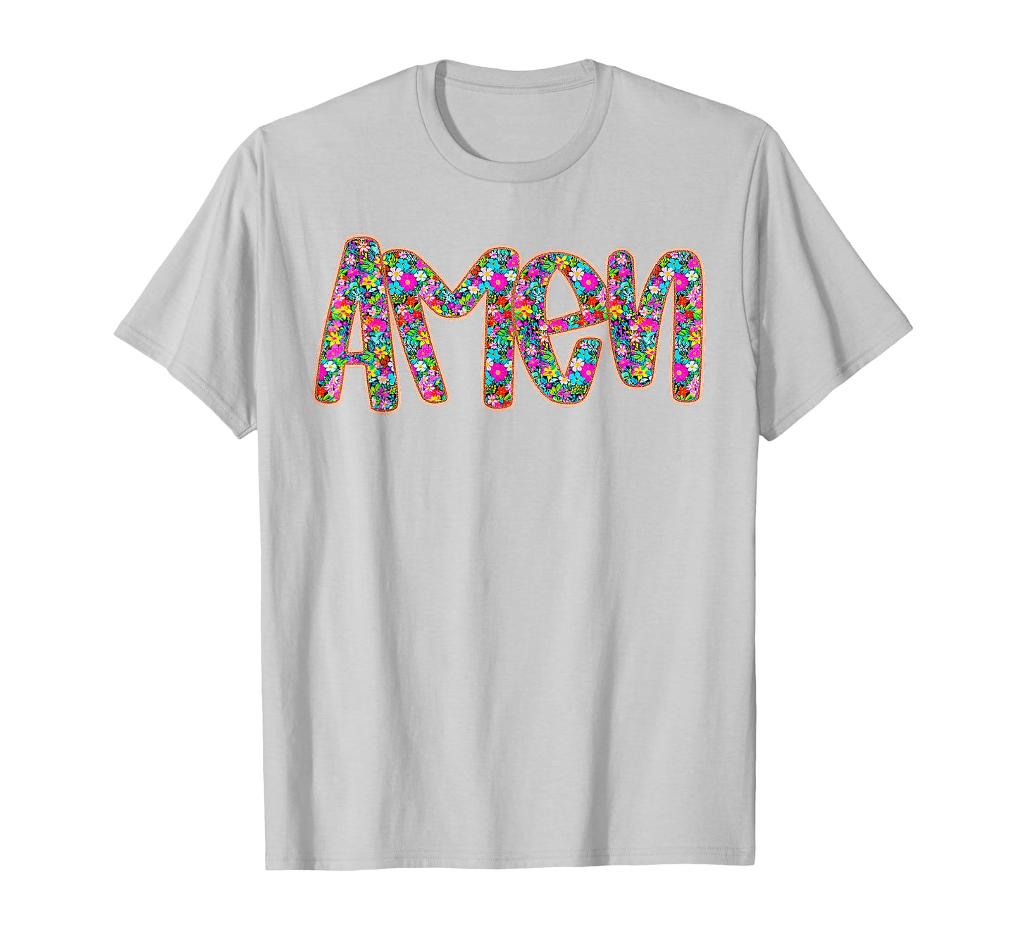 Retro Amen Floral Coquette Bow Jesus Girl Women Happy Easter T-Shirt