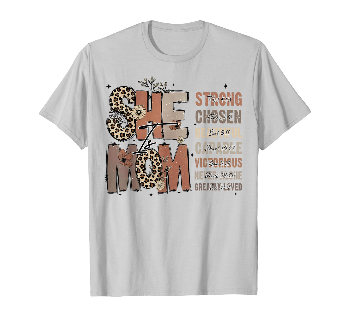 She Is Mom Christian Mother's Day Jesus Mama Religious Women T-Shirt