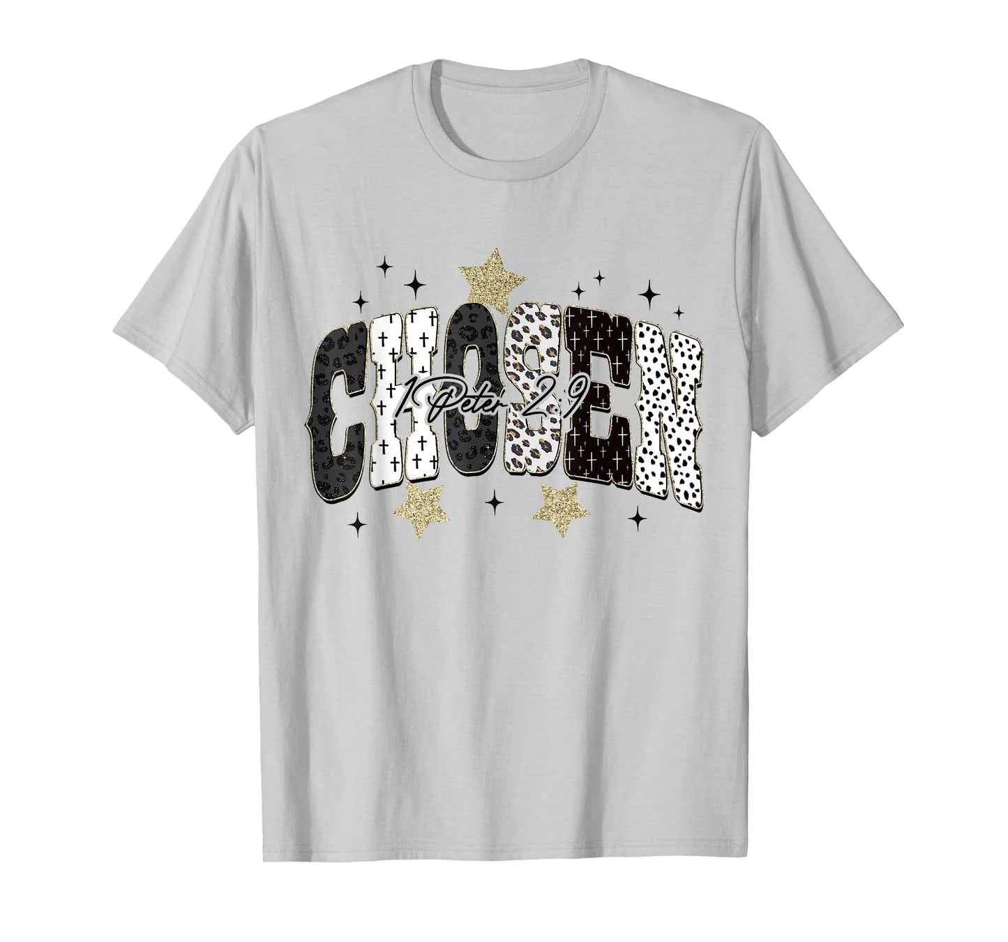 Chosen Bible Verse Jesus Faith Based Christian Women Girls T-Shirt