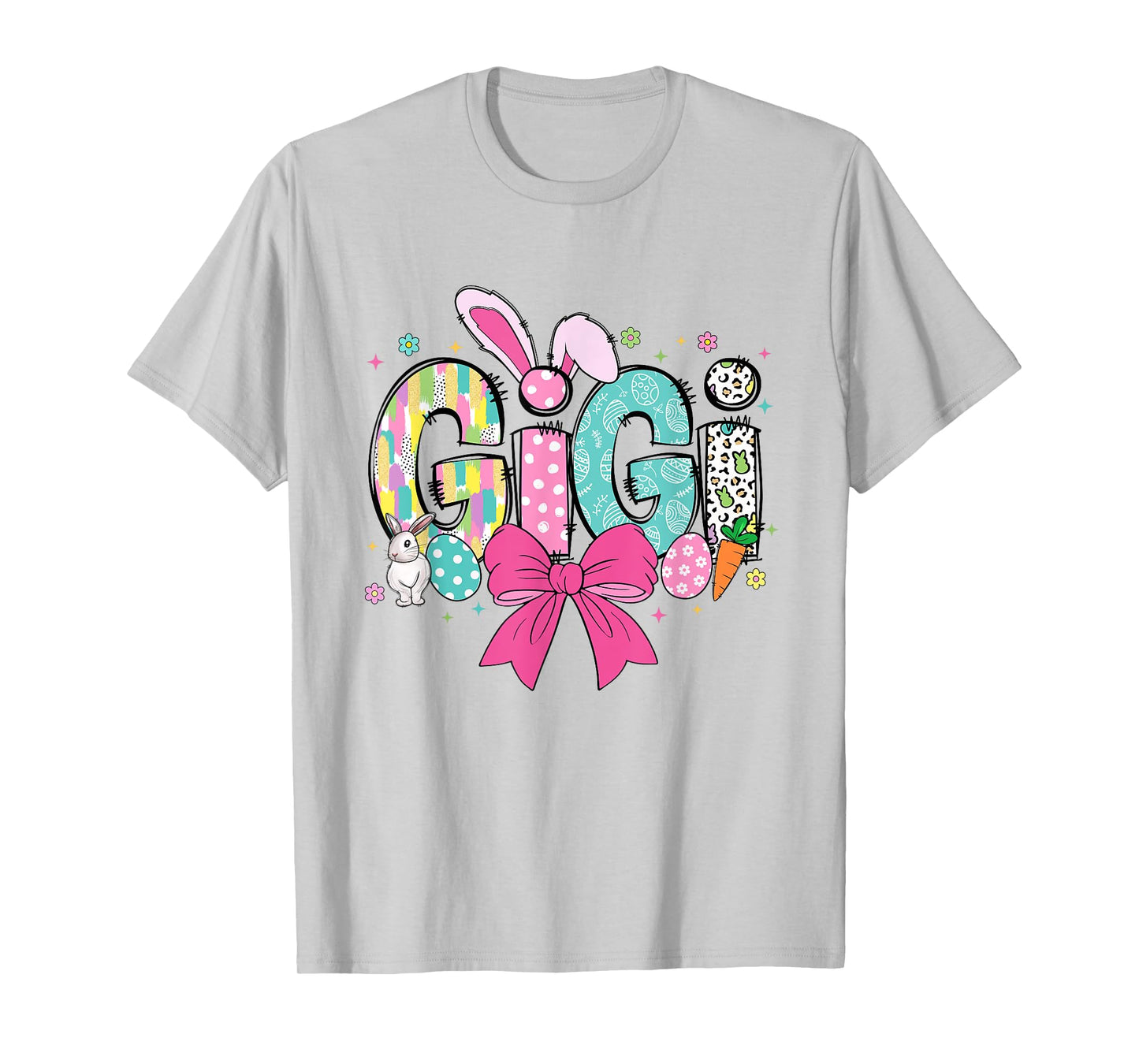 Coquette Easter Gigi Bunny Ears Playful Easter Day T-Shirt