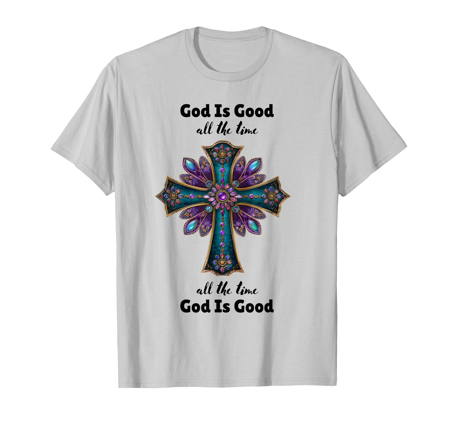 God is Good Cross Design Christian Inspirational Art T-Shirt