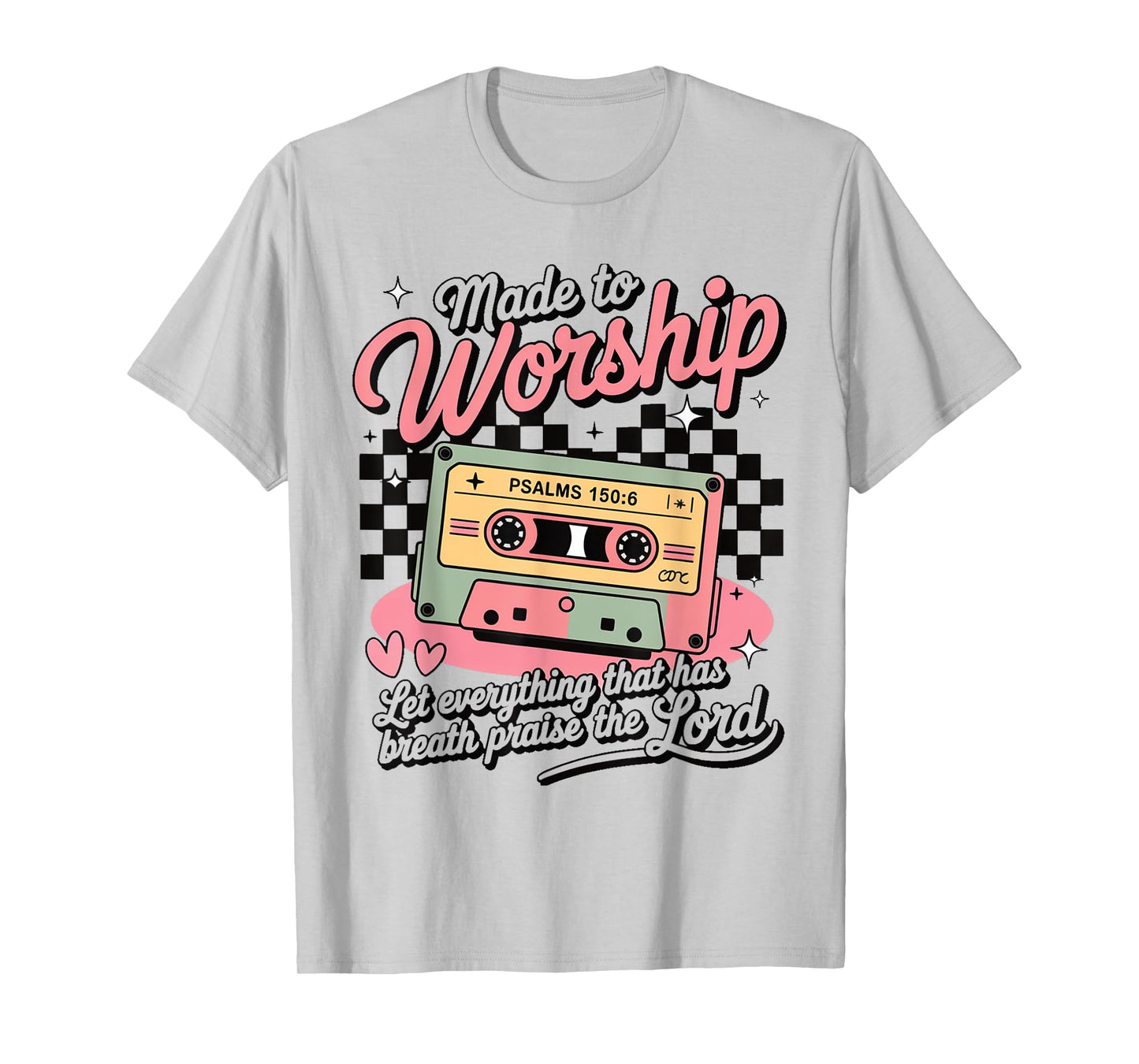 Retro Worship Cassette Psalm 150:6 Christian Praise Music T-Shirt