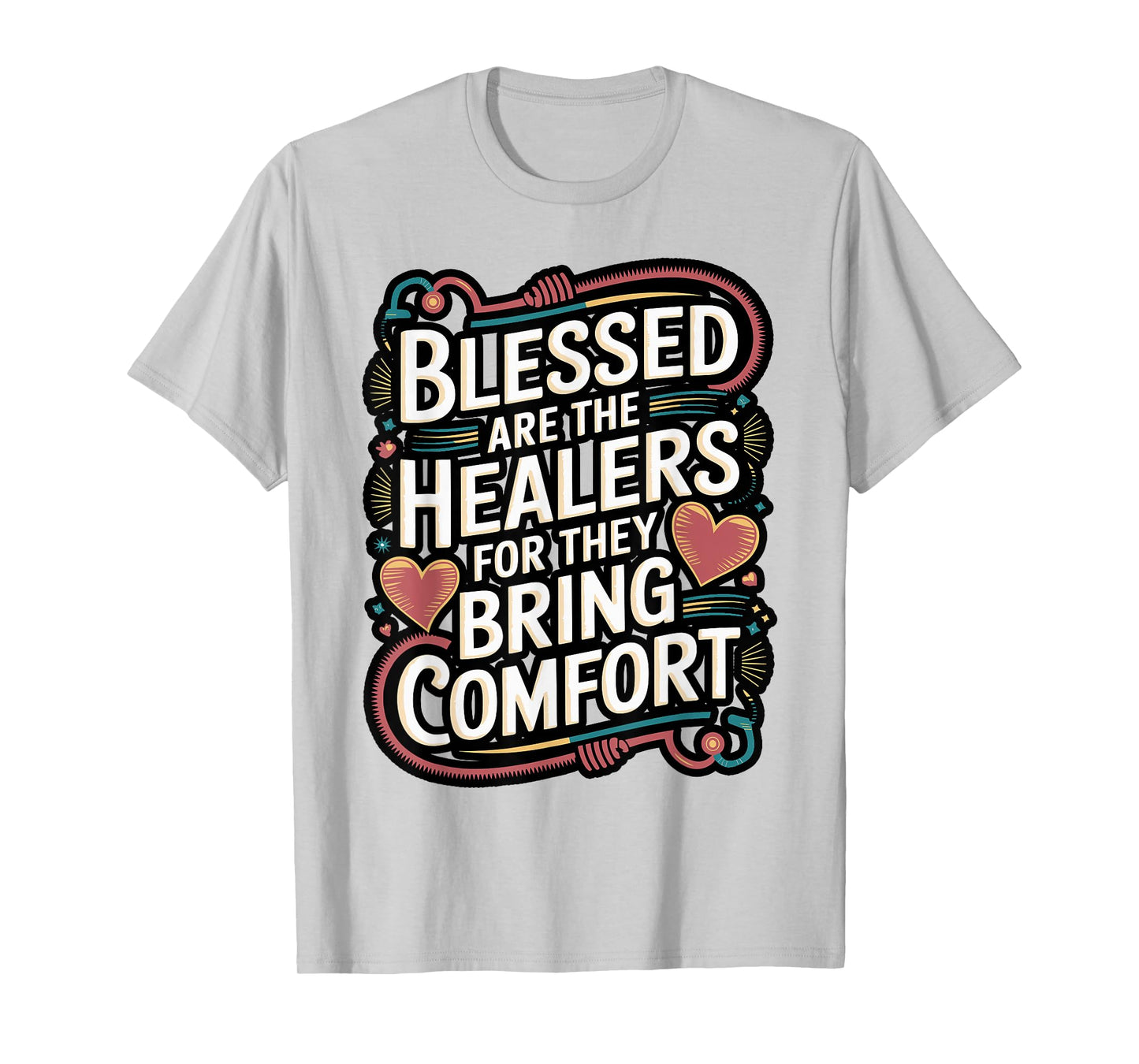 Blessed Healer Matthew 5:4 Bow Design T-Shirt