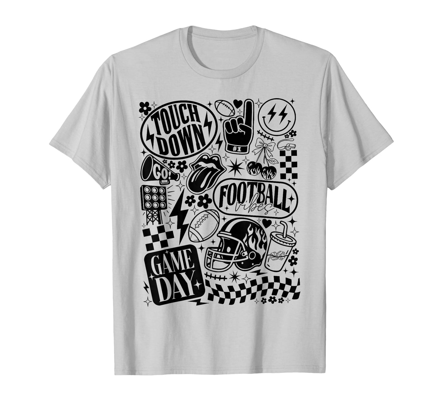 Cheerleader Football Mom Coquette Bow Game Day Women Girls T-Shirt
