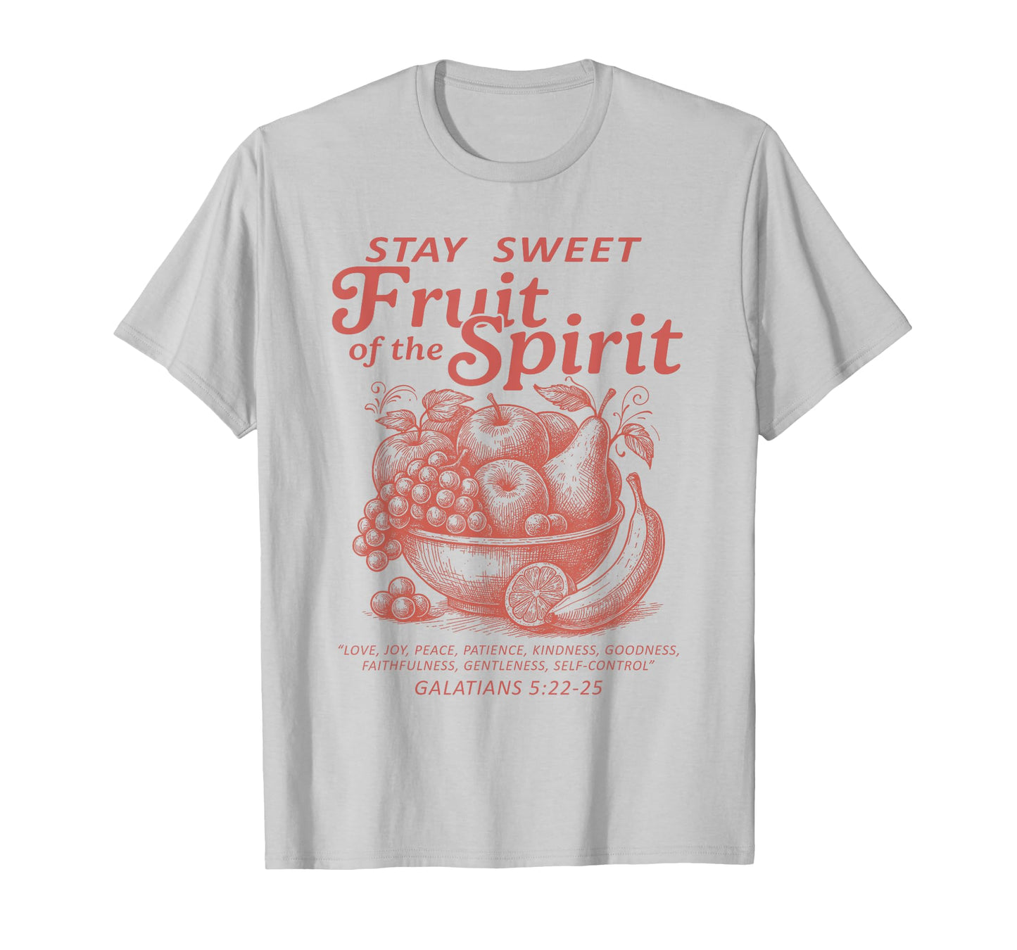 Fruit of the Spirit Christian Vintage Faith Bible Verse T-Shirt