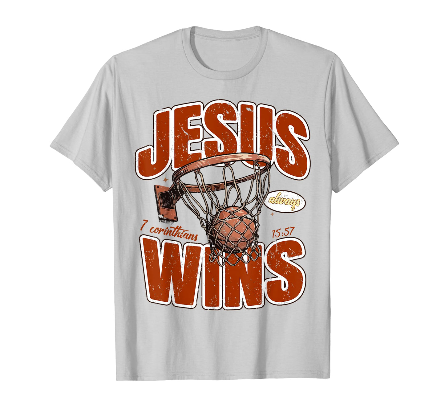 Vintage Jesus Christian Playing Basketball Funny for Men Boy T-Shirt
