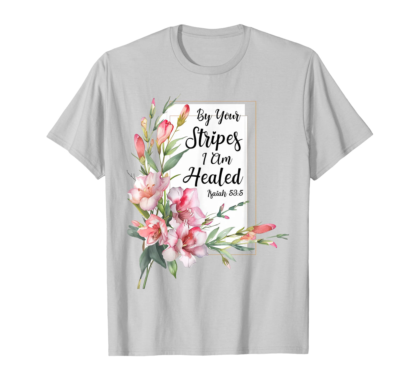 Freesia Flower Bible Verse Watercolor Floral Christian T-Shirt