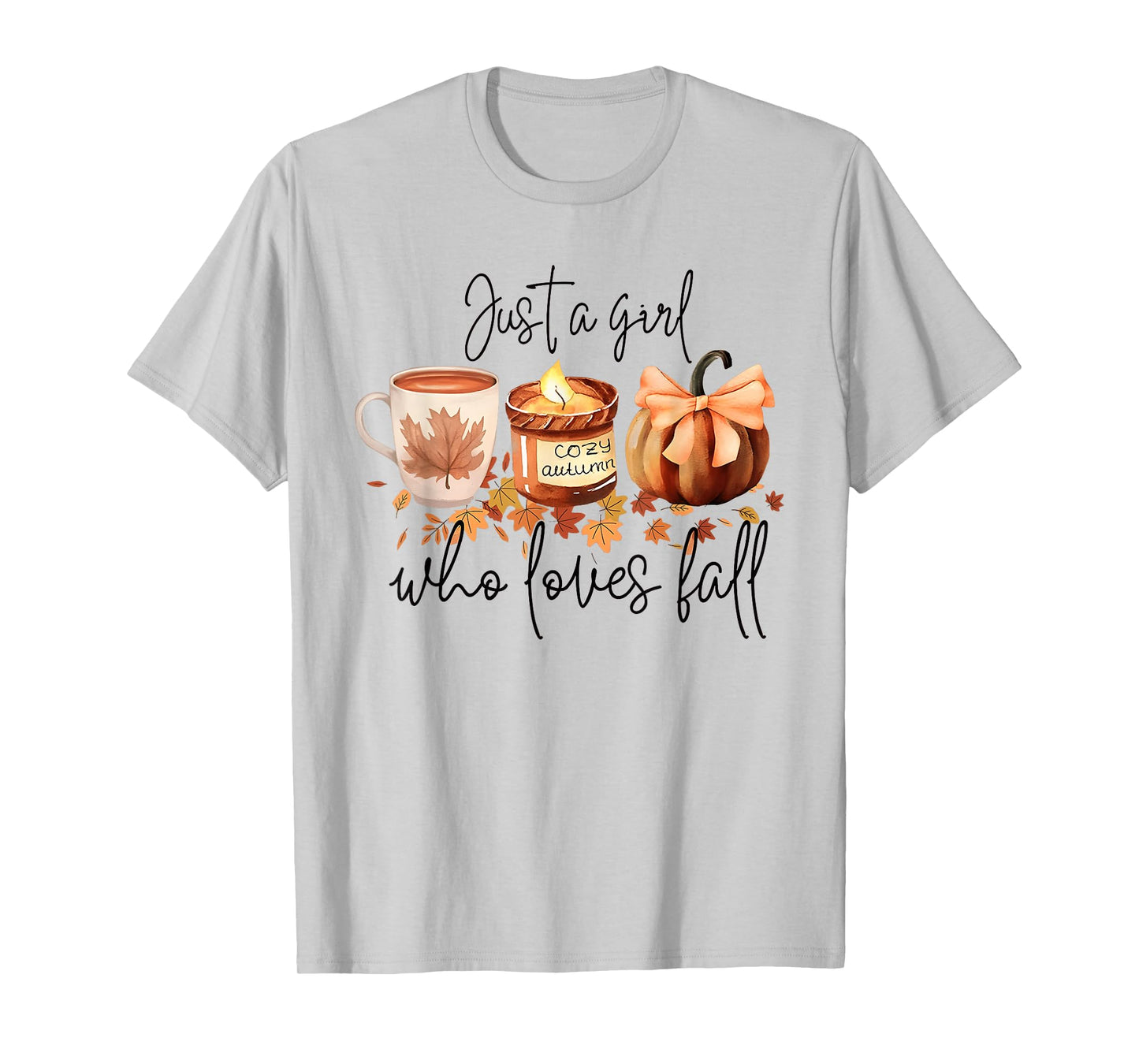 Just A Girl Who Loves Fall Pumpkin Cozy Autumn T-Shirt