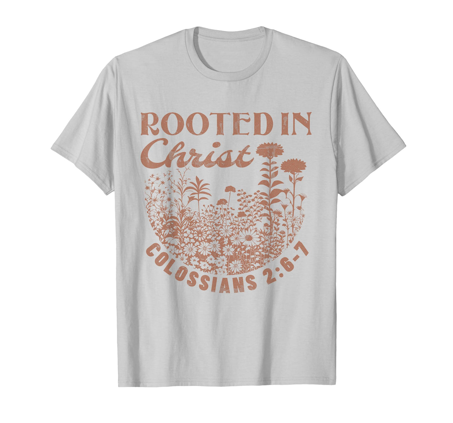 Colossians 2:7 Roots in Christ Scripture Christian Vintage T-Shirt
