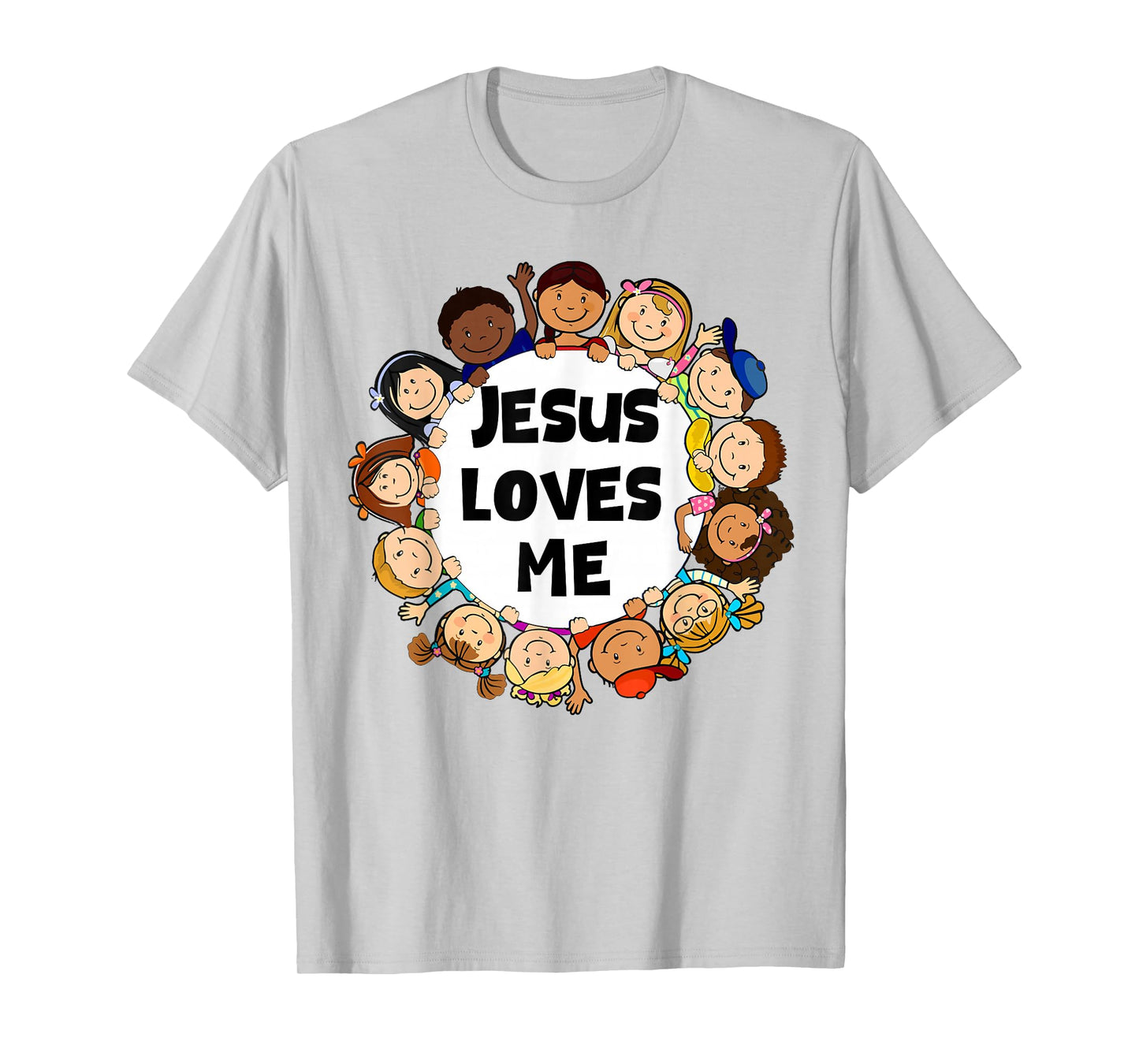 Kids Jesus Loves Me Cute Christian Faith Girl Boy Toddler T-Shirt