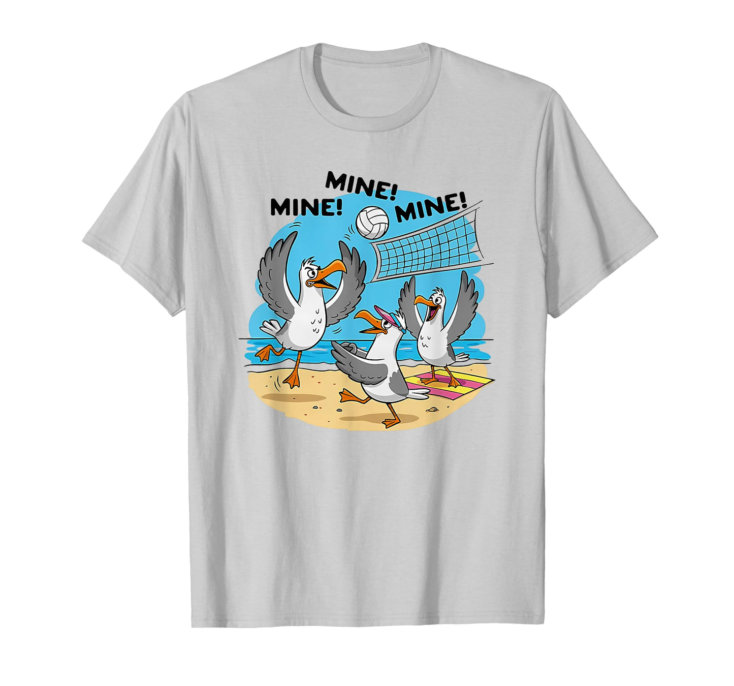 mine seagull volleyball funny T-Shirt