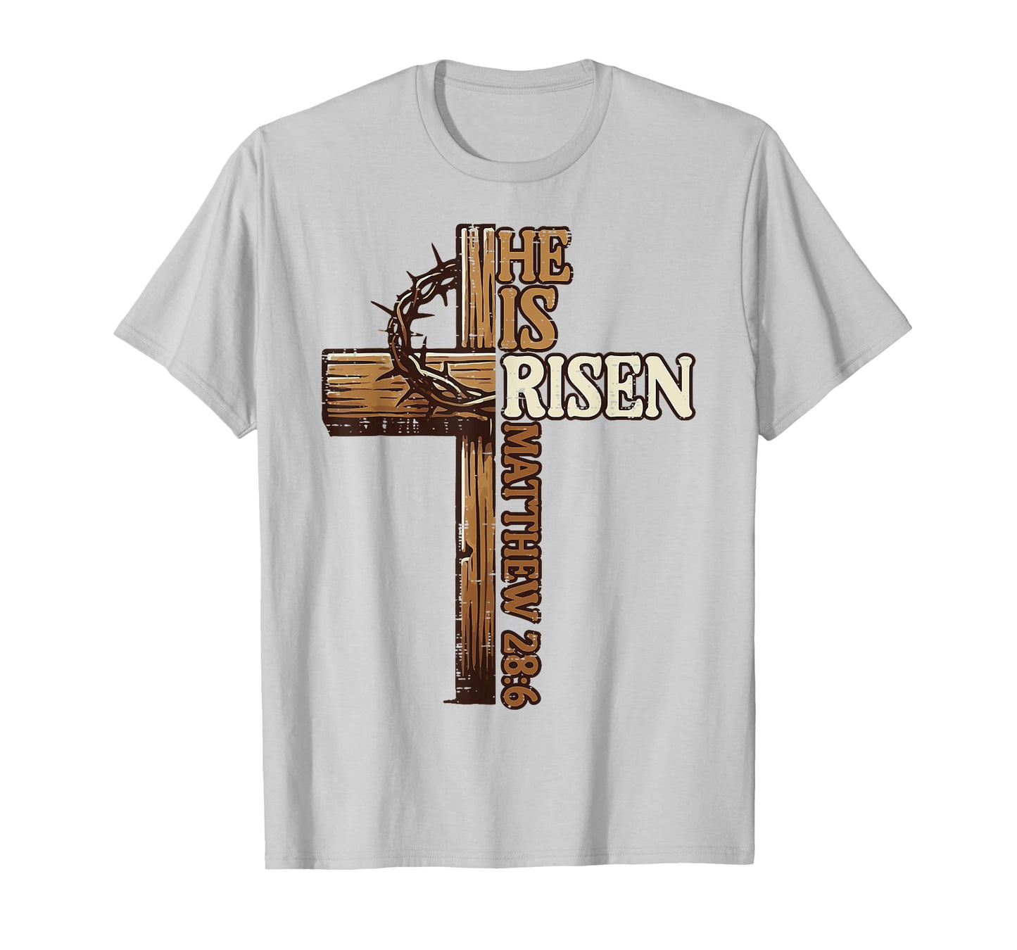 Easter Cross He Is Risen Jesus Christian Men Women Kid Youth T-Shirt