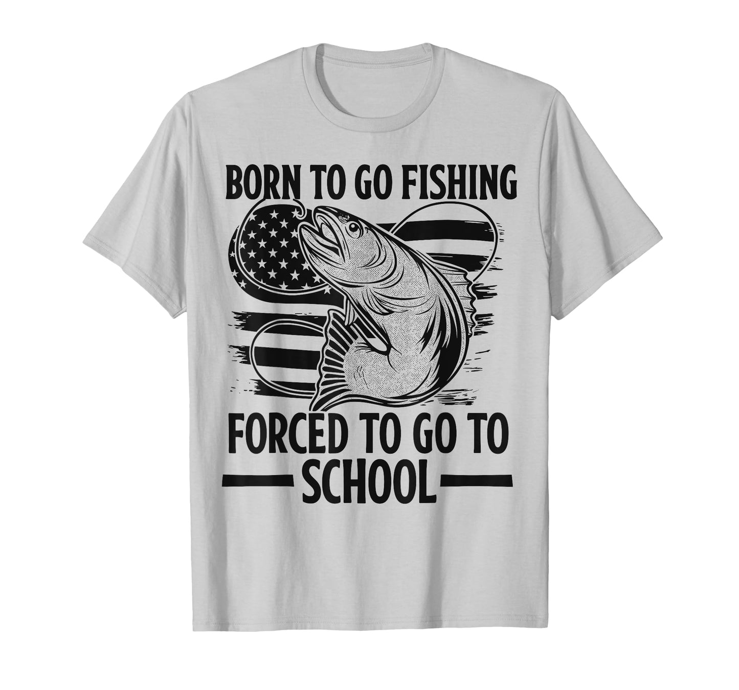 Born to Go Fishing Fish Fisherman Boy Funny Youth Fishing T-Shirt