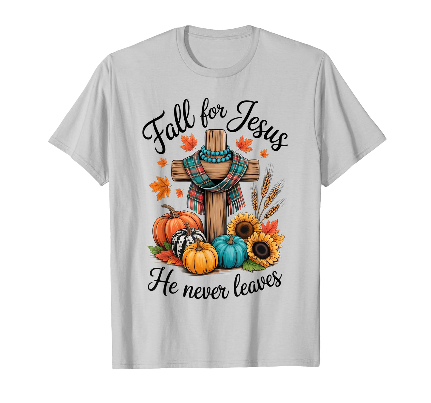 Jesus Fall Season Lover Autumn Design Gift Men Women Kids T-Shirt
