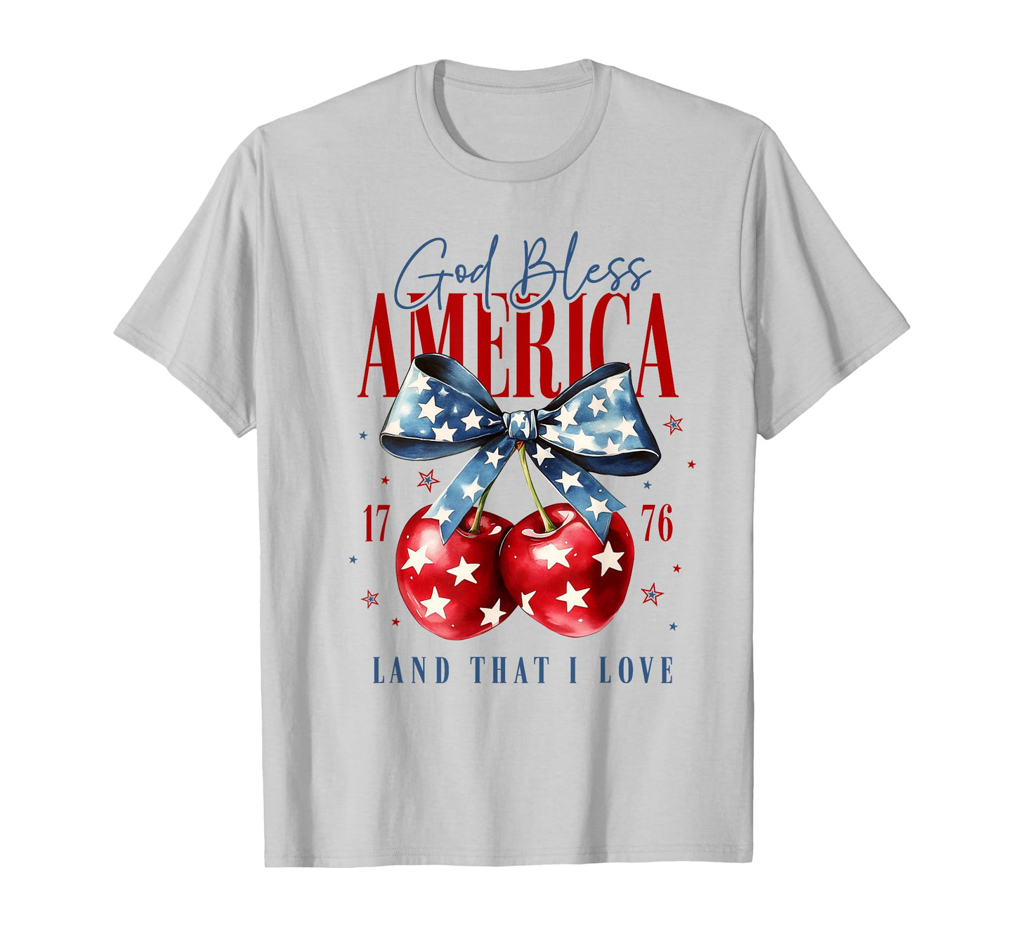 God bless America cherry coquette bow independce day T-Shirt