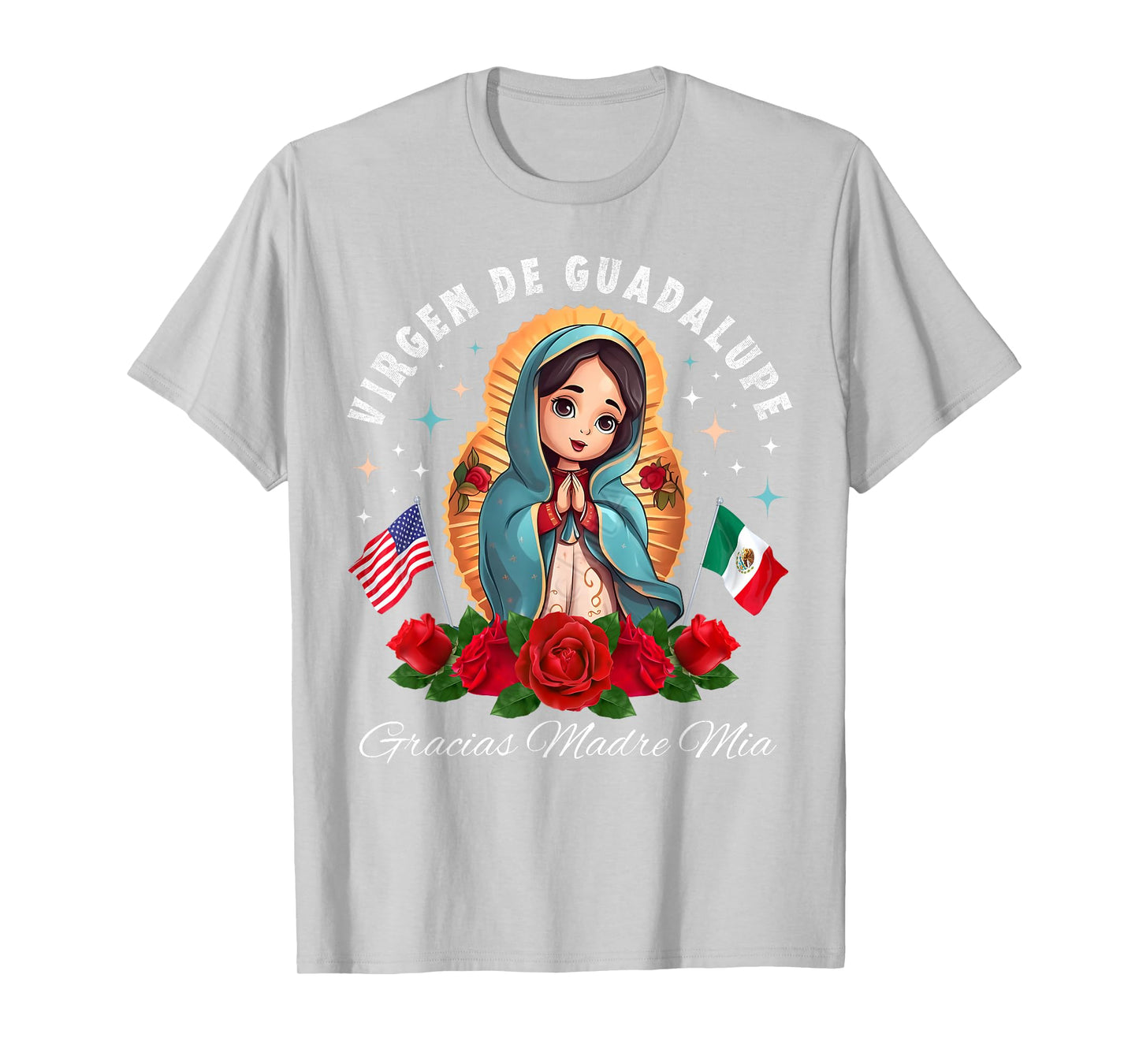 Our Lady of Guadalupe Gracias Madre Mia Mexico for Kids T-Shirt