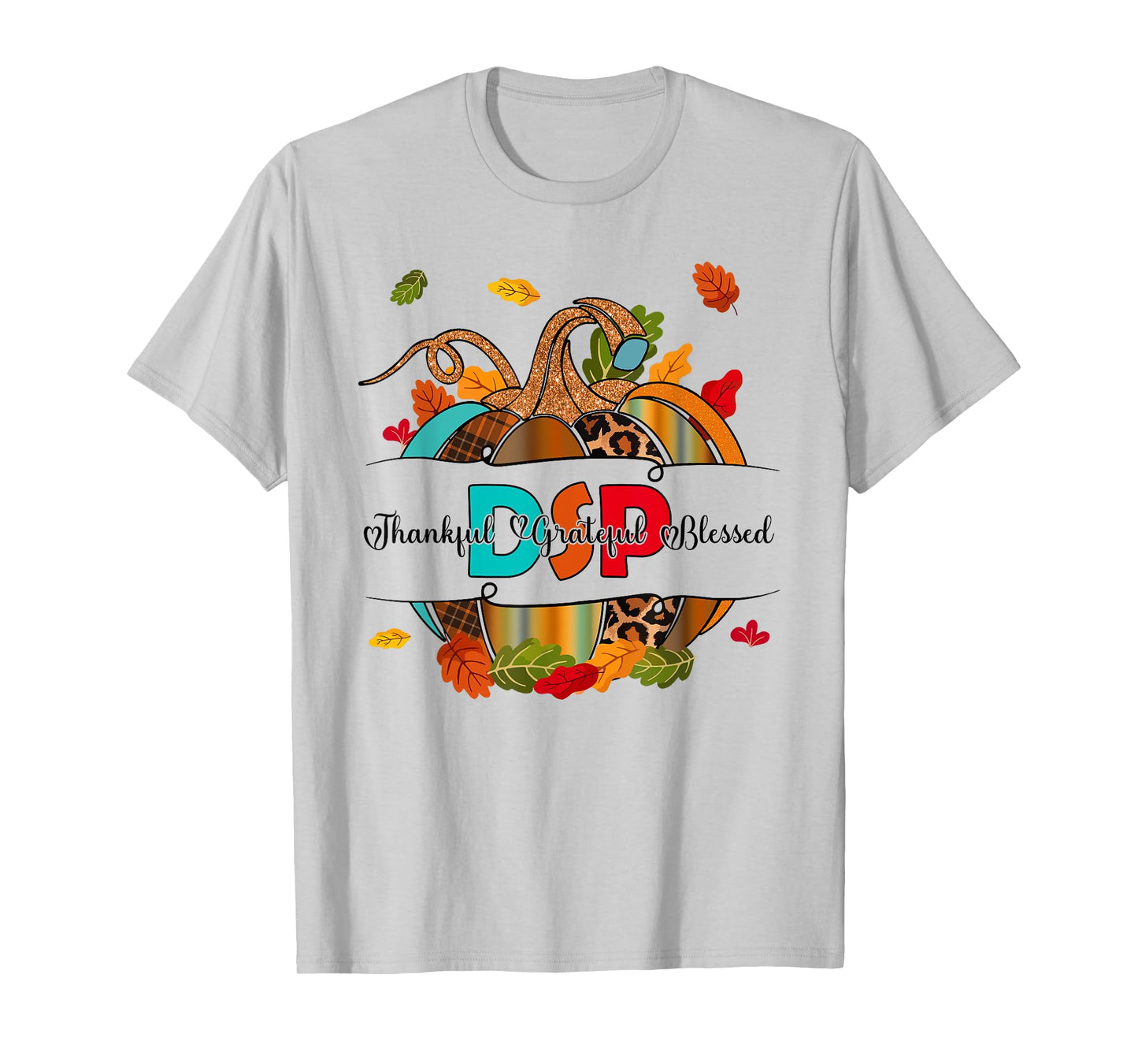 Autumn Fall Outfit DSP Thankful Grateful Blessed Pumpkin T-Shirt
