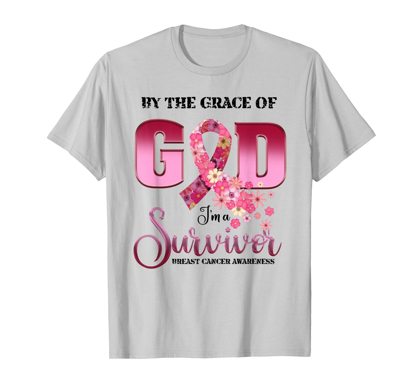 by The Grace of.God I'm A Survivor Breast Cancer Outfit T-Shirt