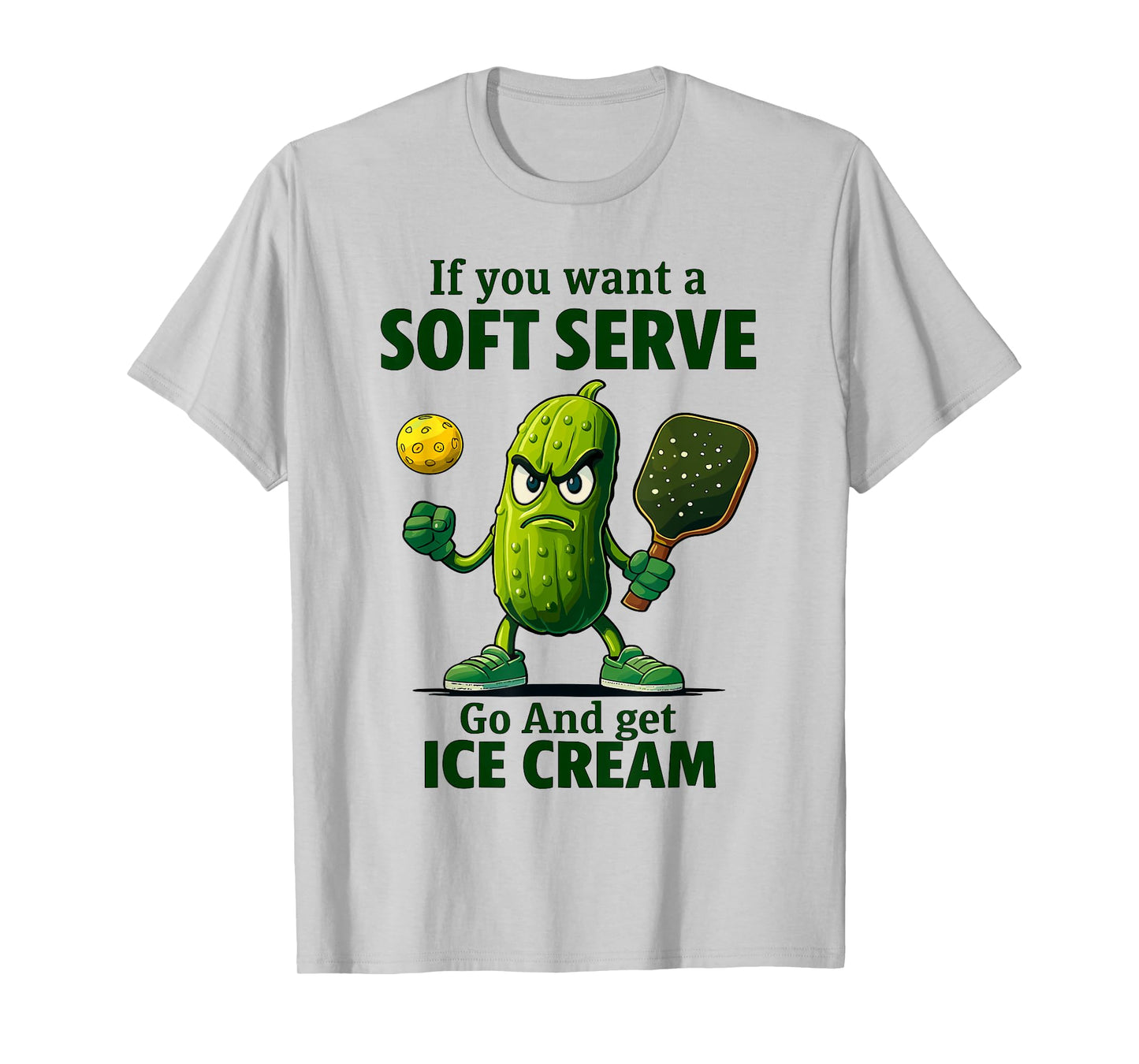 Pickleball Pickle, Soft Serve Ice Cream, Funny Pickleball T-Shirt