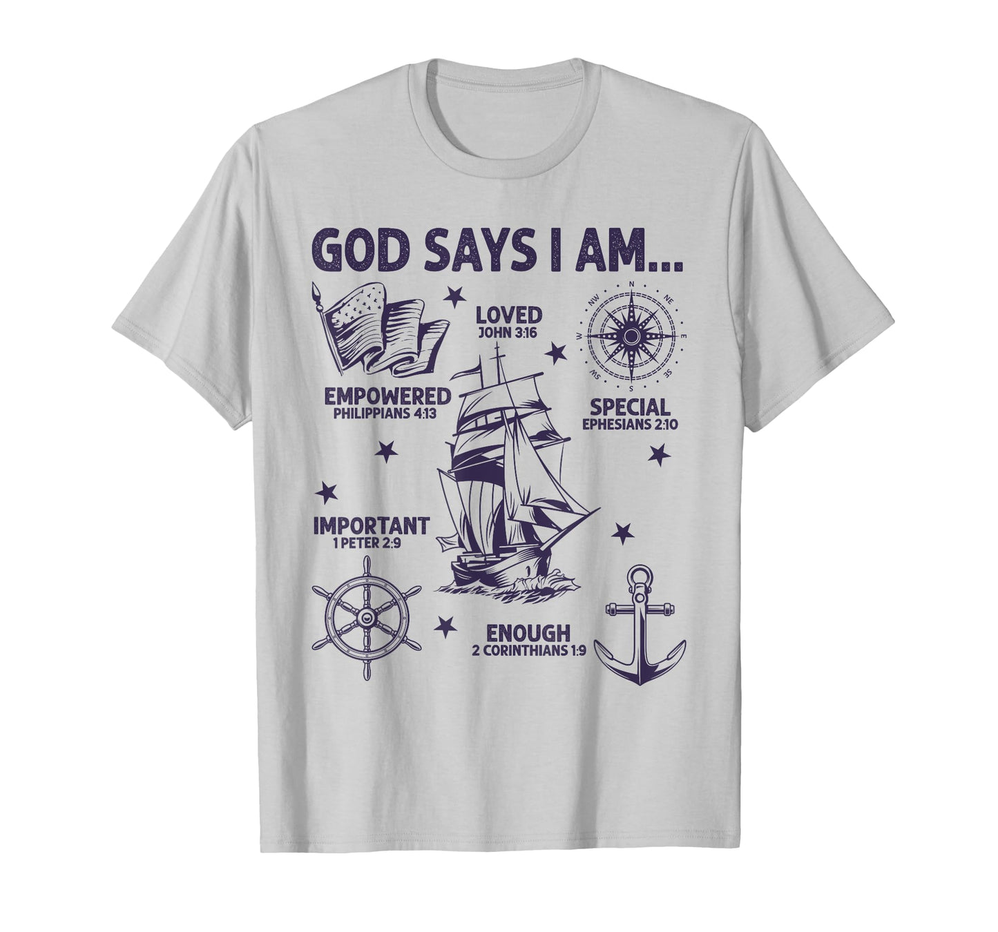 God Says I Am Columbus Day Lover Men Women Christian T-Shirt