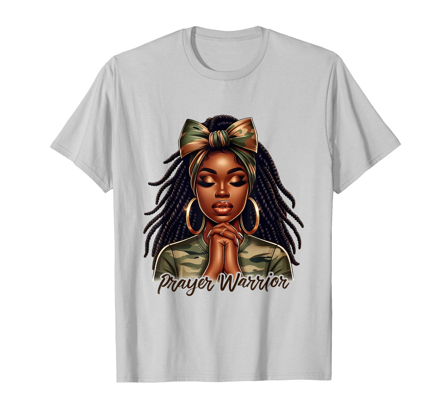 Camo Faith Woman Pray for It Religious Christian Women T-Shirt