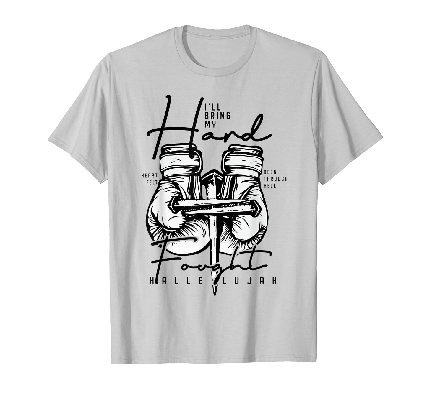 Retro Hard Fought Hallelujah Bible Verse Christian Jesus T-Shirt