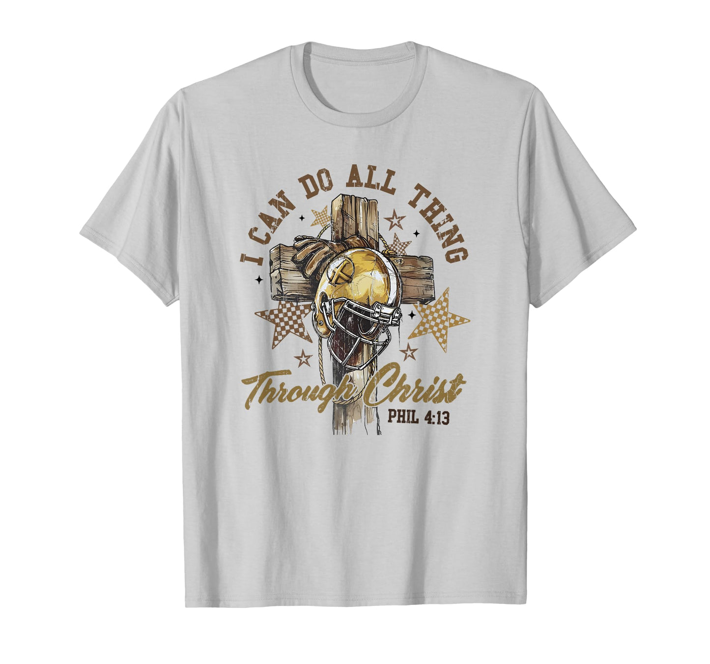 I Can Do All Things Through Christ, Fall Football T-Shirt