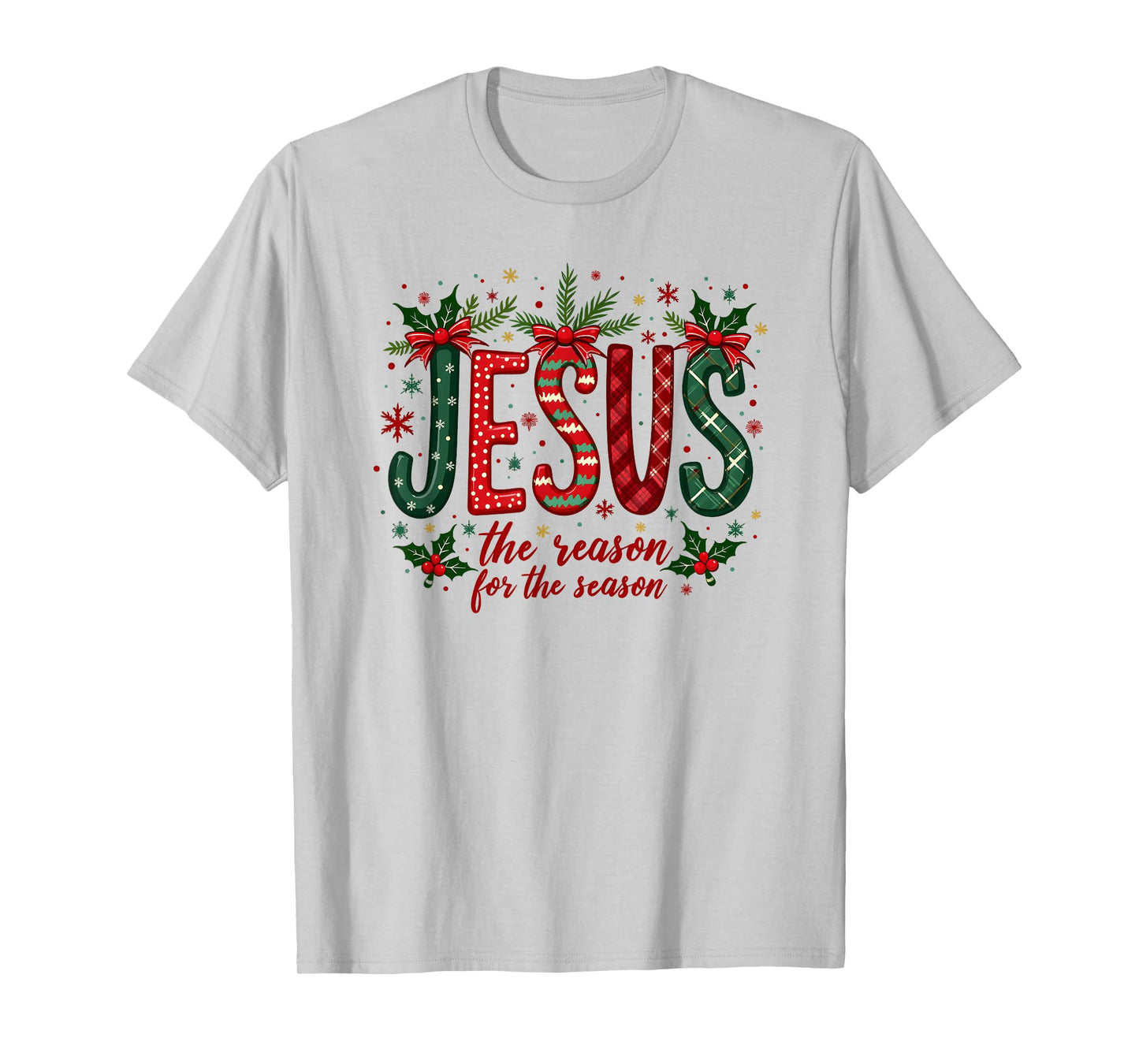 Jesus The Reason Christmas Faith Design Religious Art T-Shirt