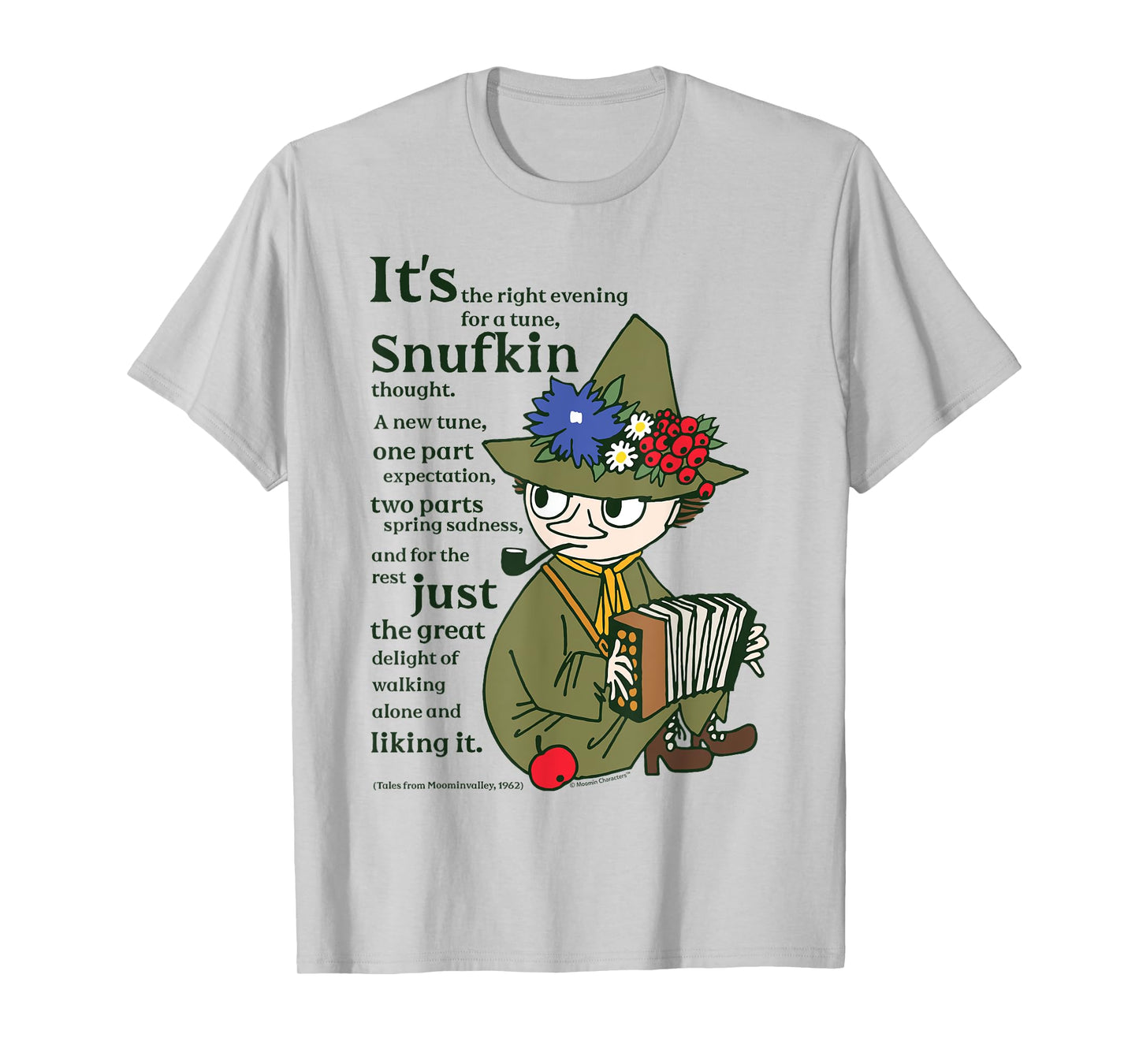 Moomin A New Tune Tales From Moominvalley Snufkin Quote T-Shirt