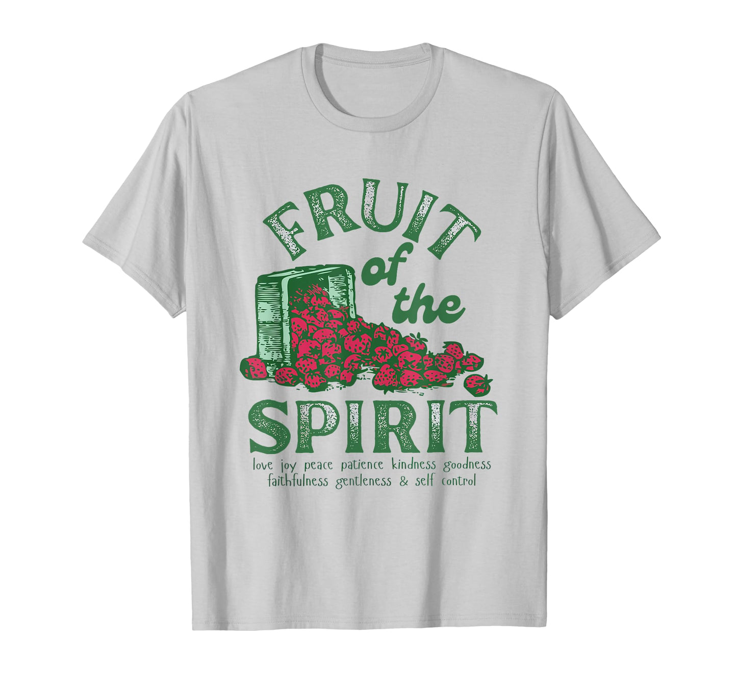 Fruit of The Spirit Christian Retro Strawberry Bible Verse T-Shirt