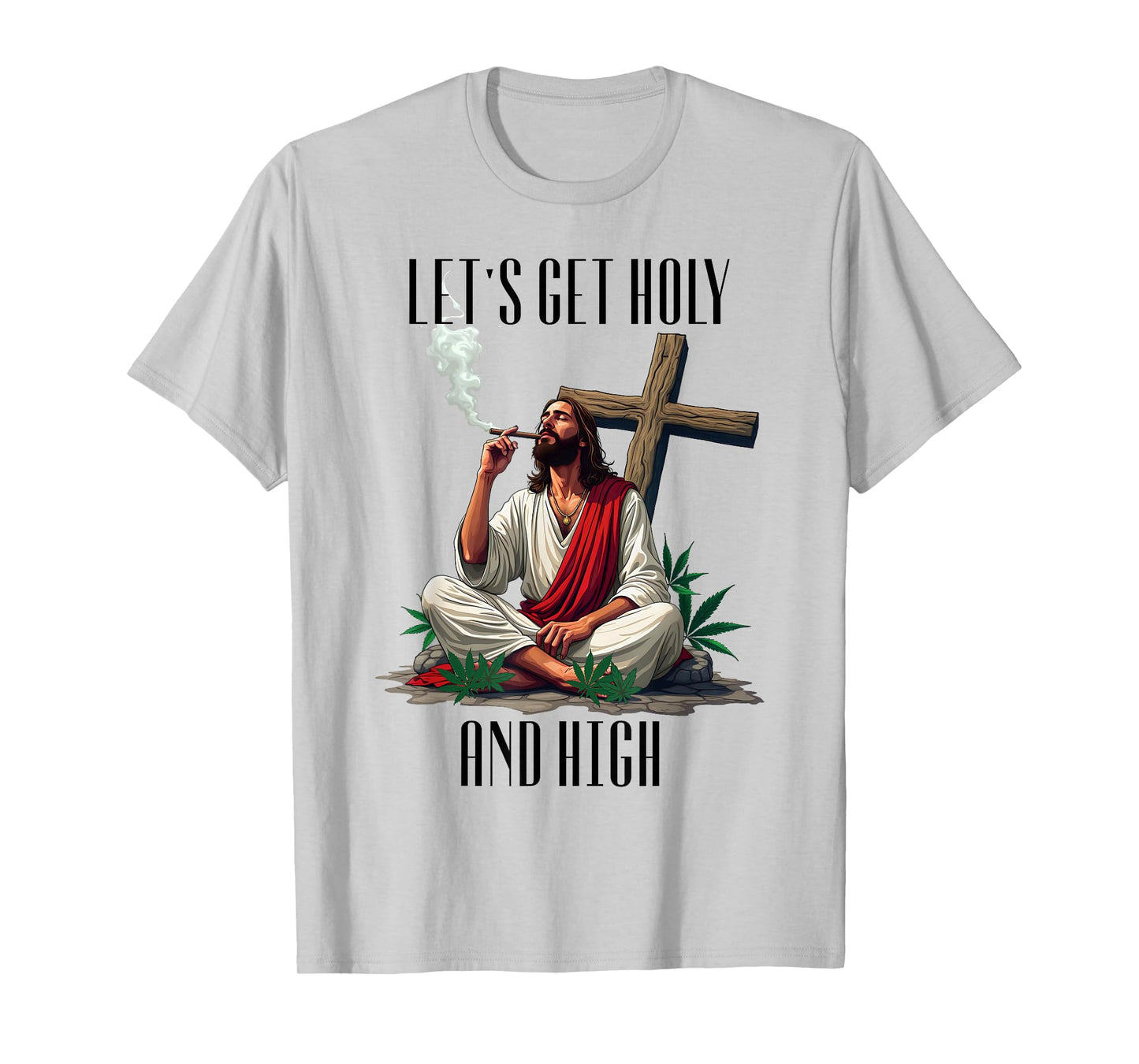 Happy Easter 420 Weed Easter Jesus Marijuana 2025 Funny T-Shirt